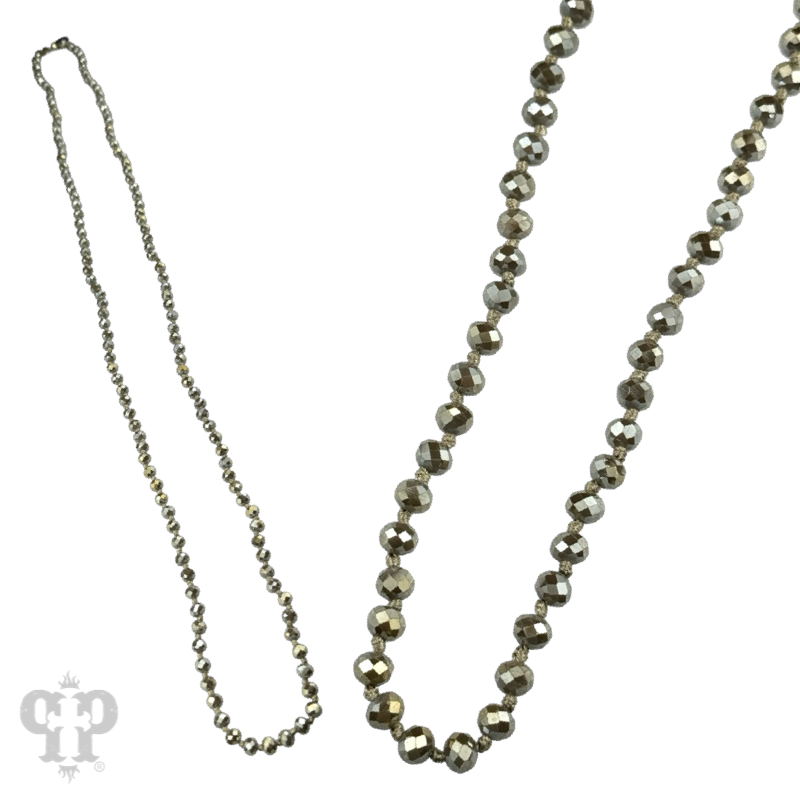 Pink Panache Small faceted bead knotted layering necklace