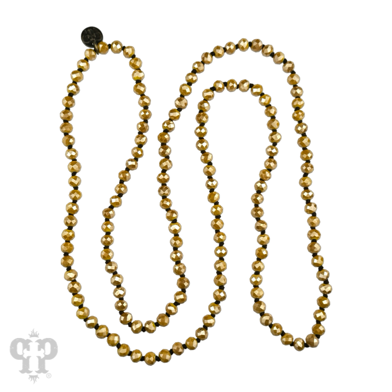 Pink Panache Small faceted bead knotted layering necklace