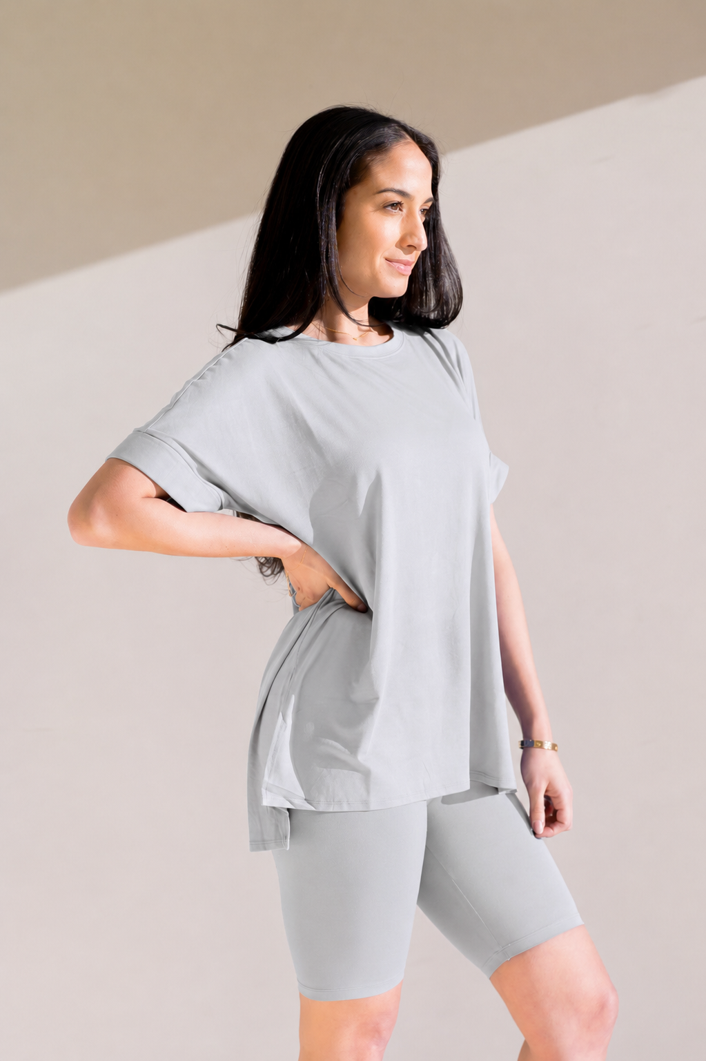 Zenana Cloud Nine Biker Set