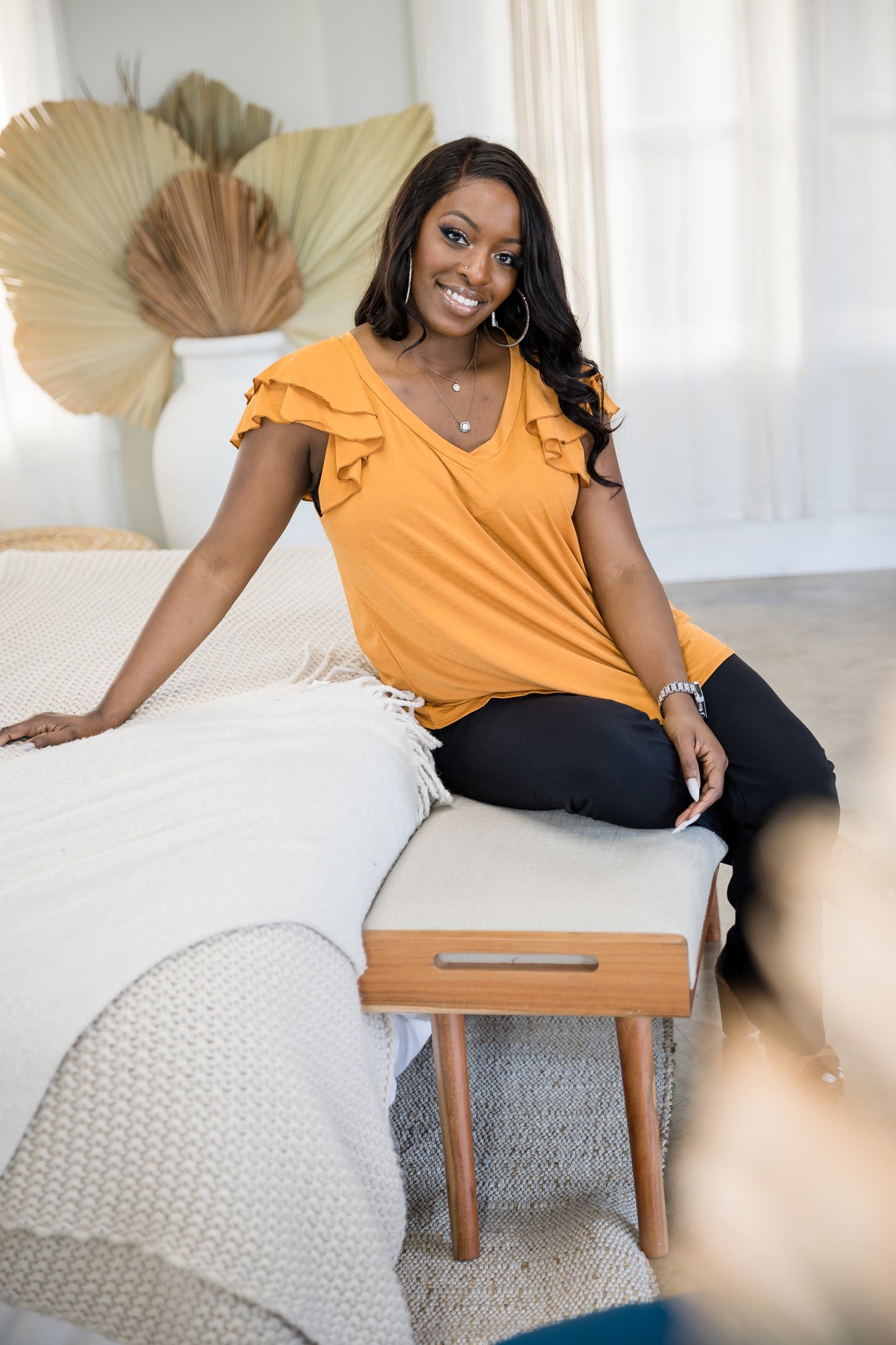 Shopin LA Dubai Double Ruffle Top