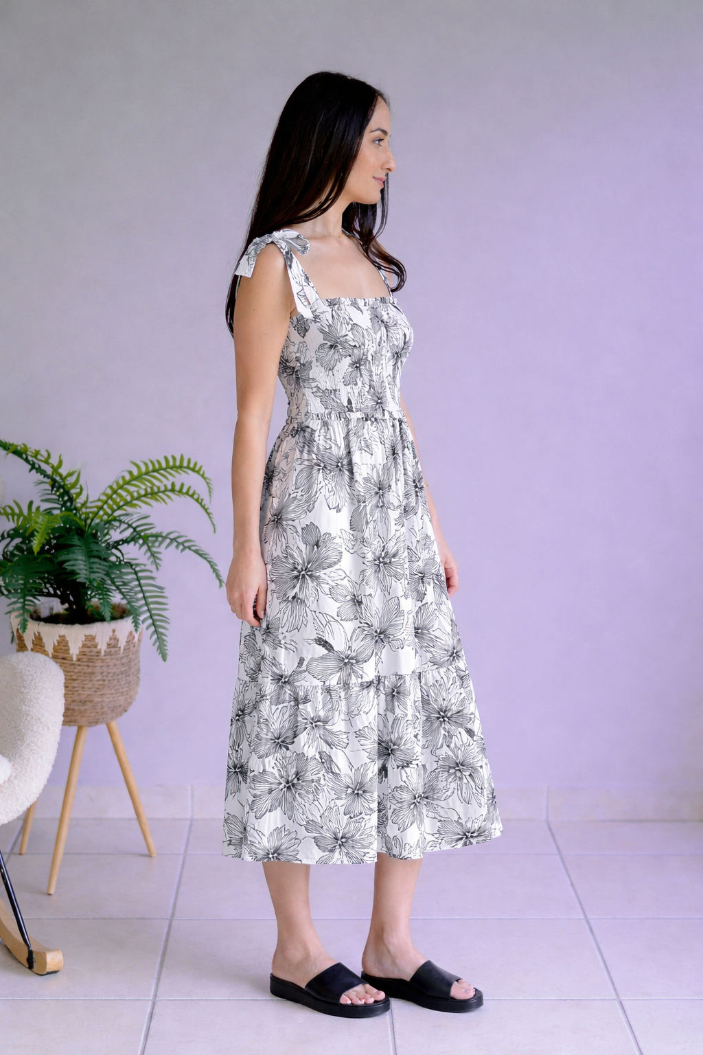 White Birch Enchanted Teal Garden Dress