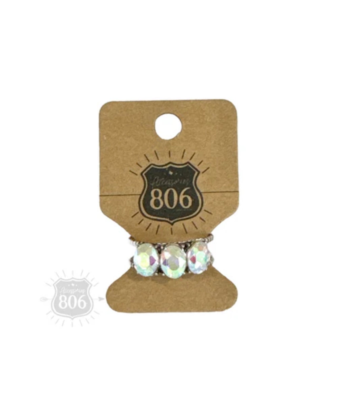 Accessories 806 Three Stone oval bead ring
