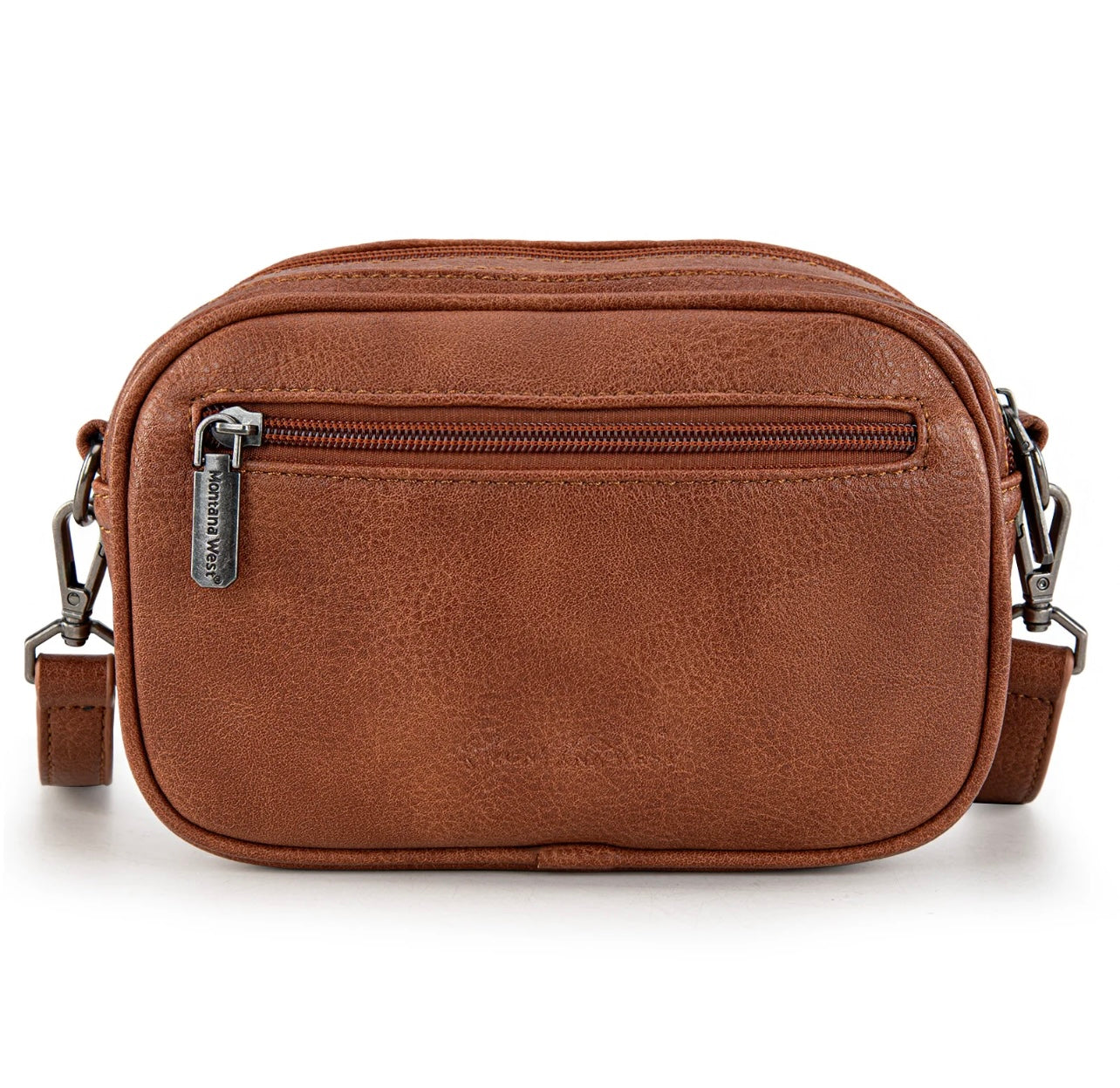 Montana West Leopard Print Tooled Collection Crossbody - Brown