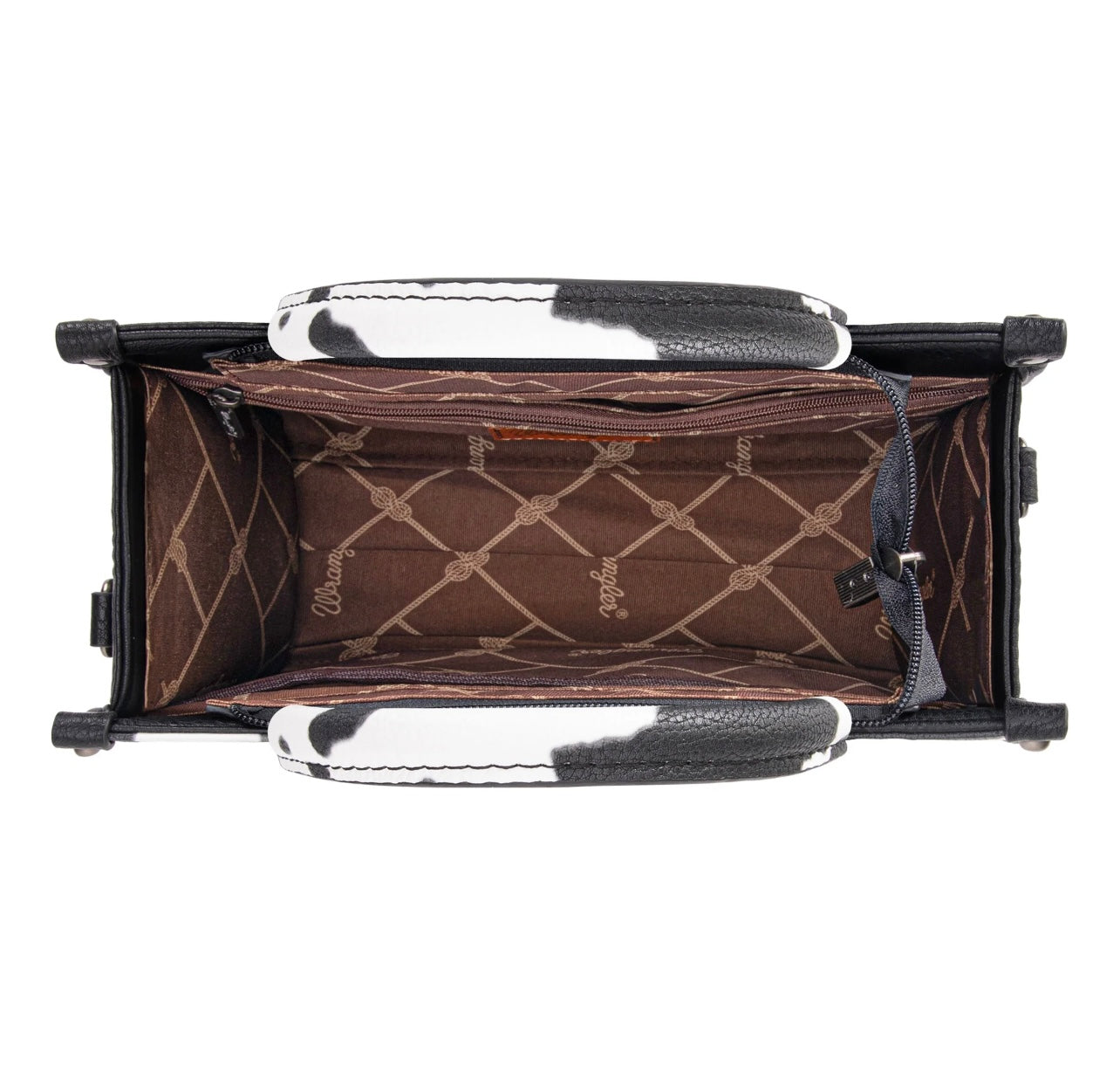 Wrangler Cow Print Concealed Carry Tote/Crossbody - Black