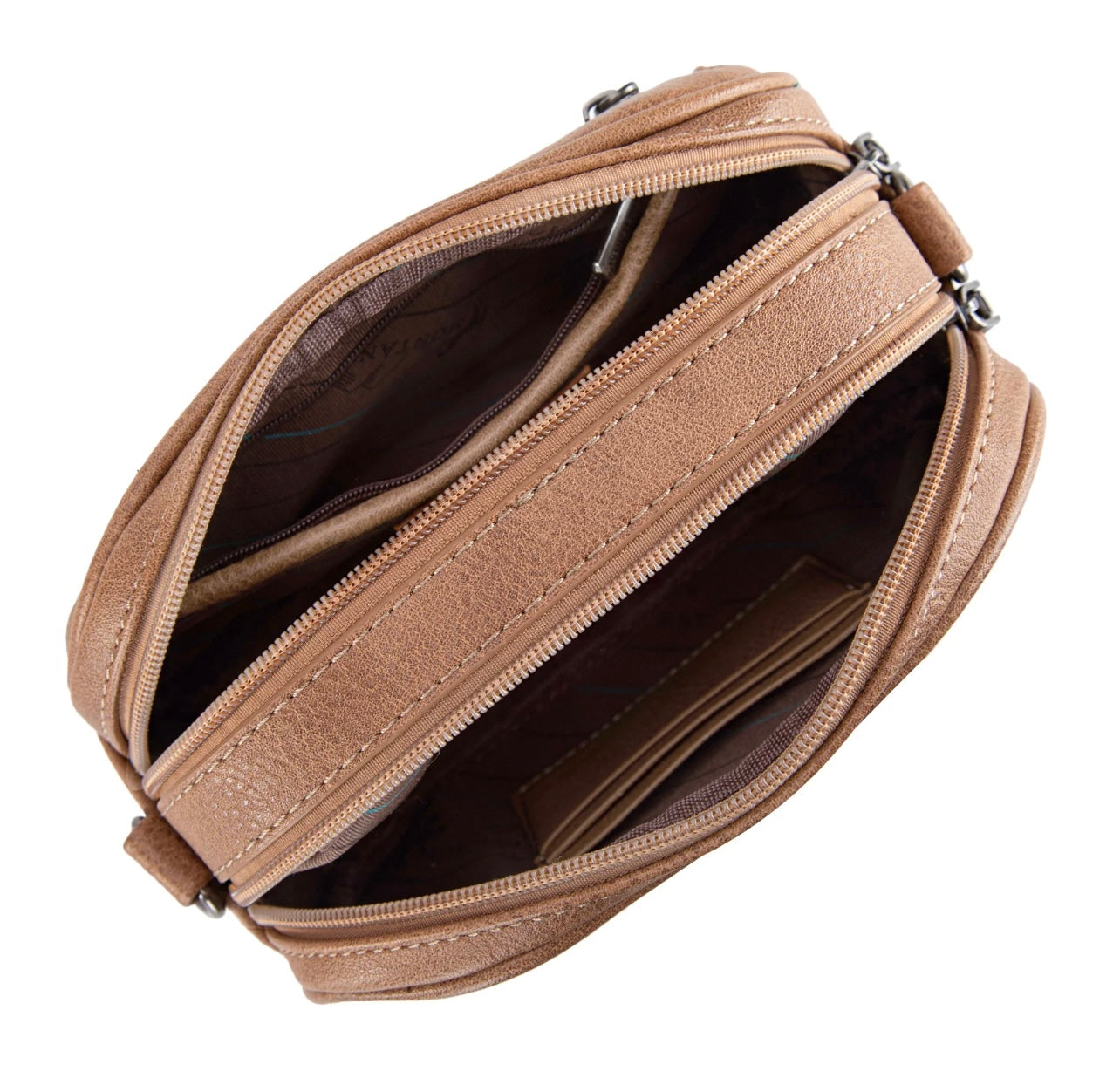 Montana West Tooled Collection Crossbody - Brown