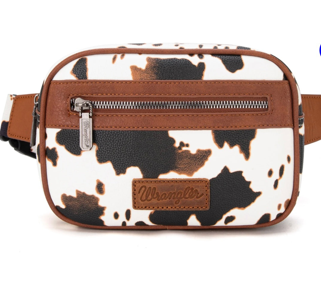 Wrangler Cow Print Belt-Bag - Brown
