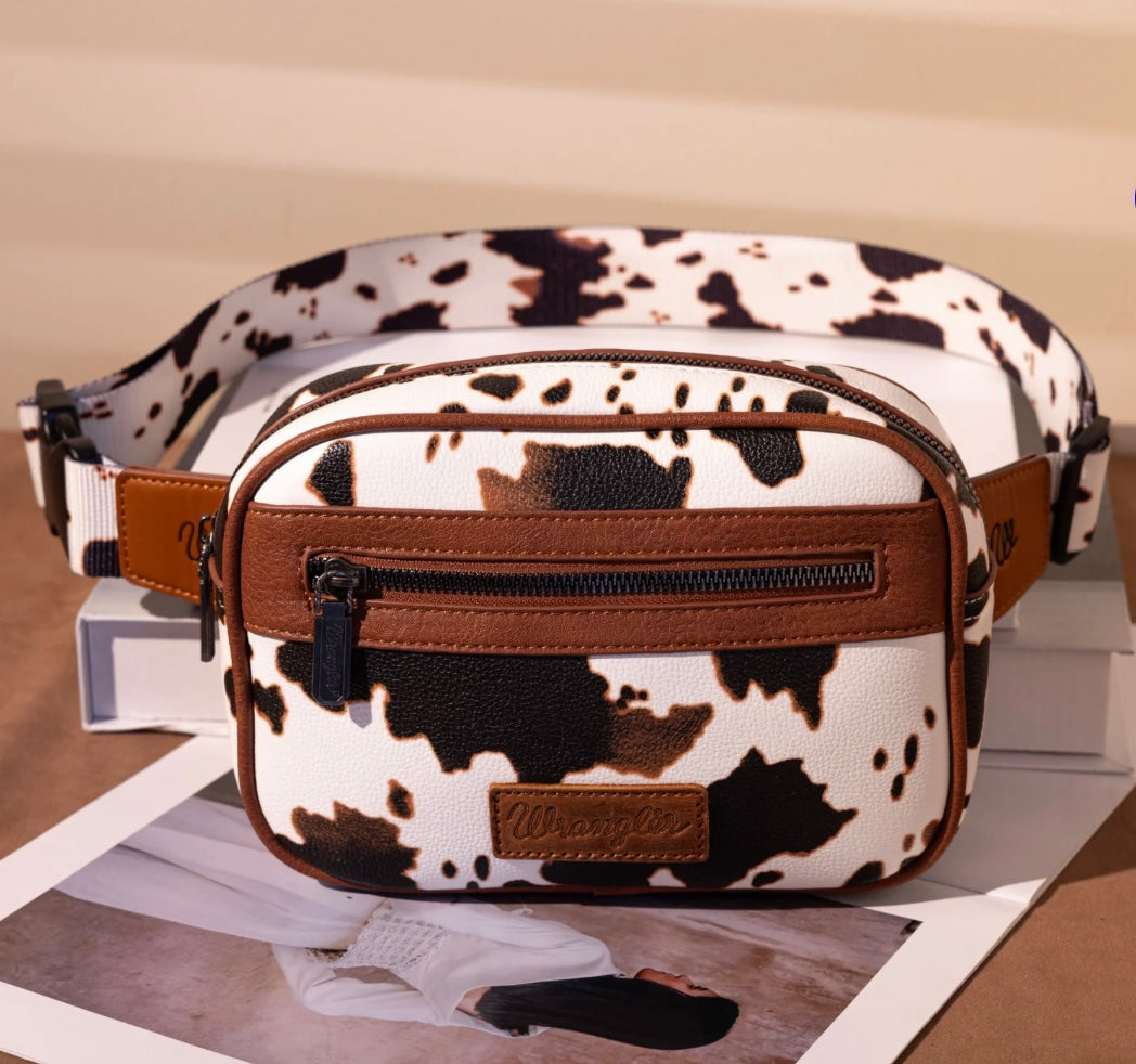 Wrangler Cow Print Belt-Bag - Brown