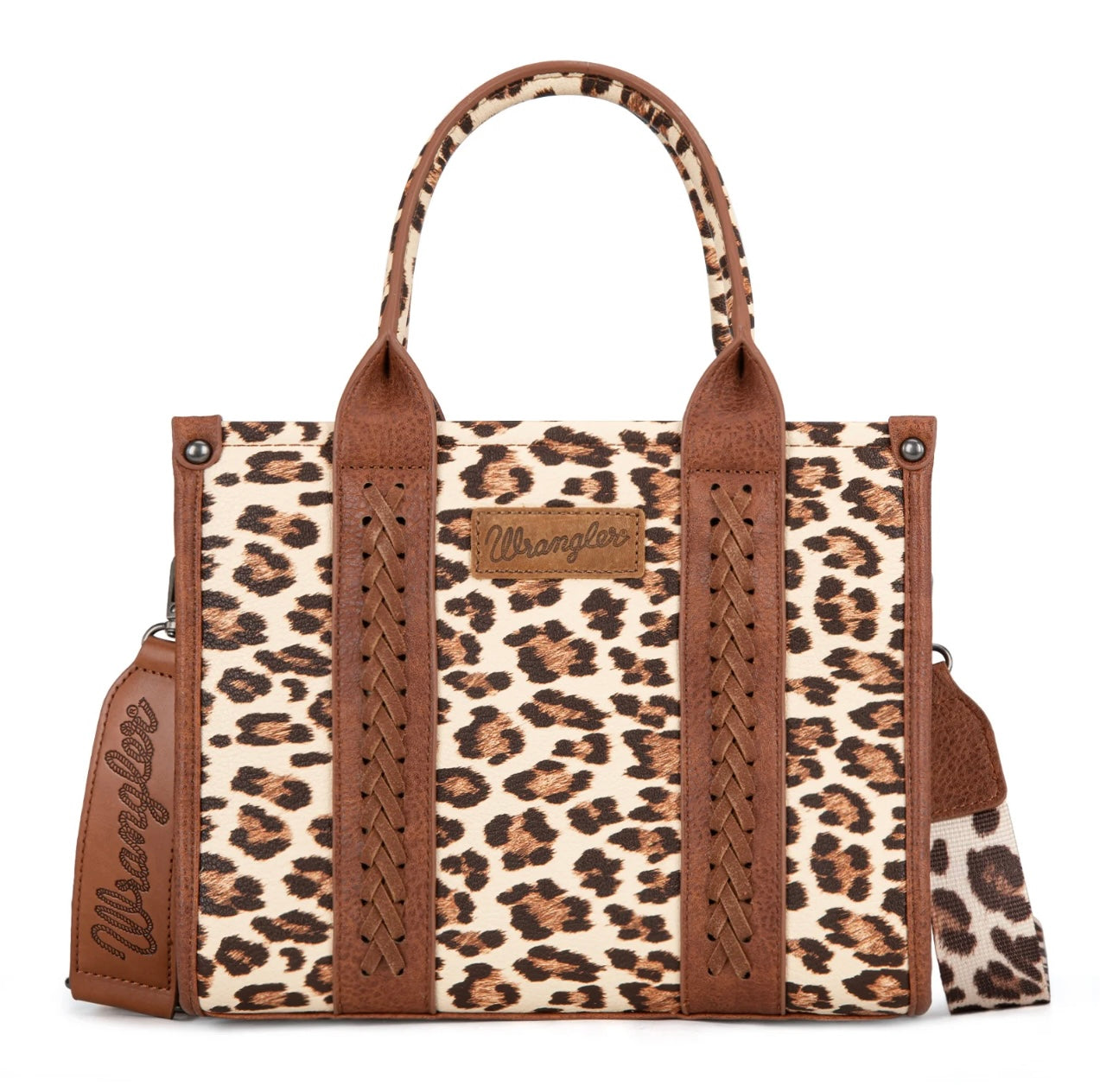 Wrangler Leopard Print Concealed Brown Tote