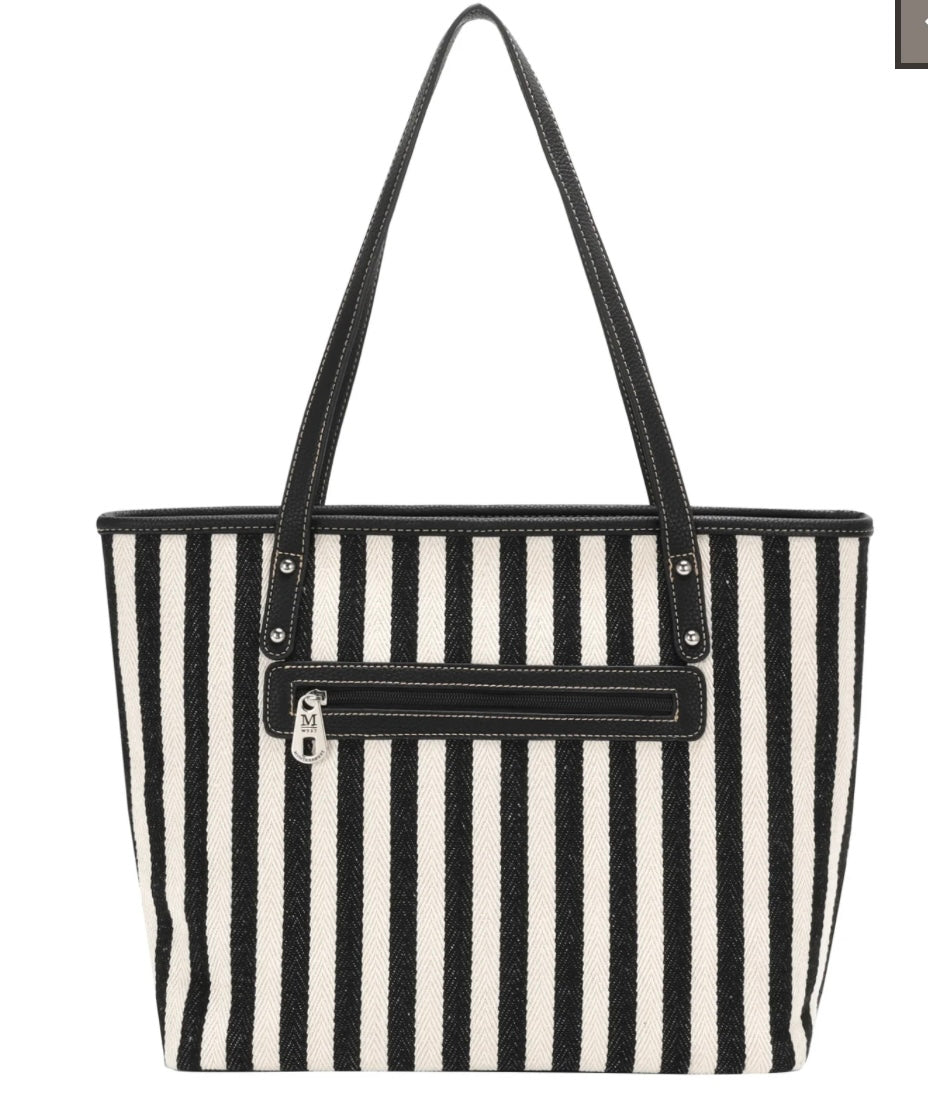 Montana West Zebra Print Canvas Tote Bag