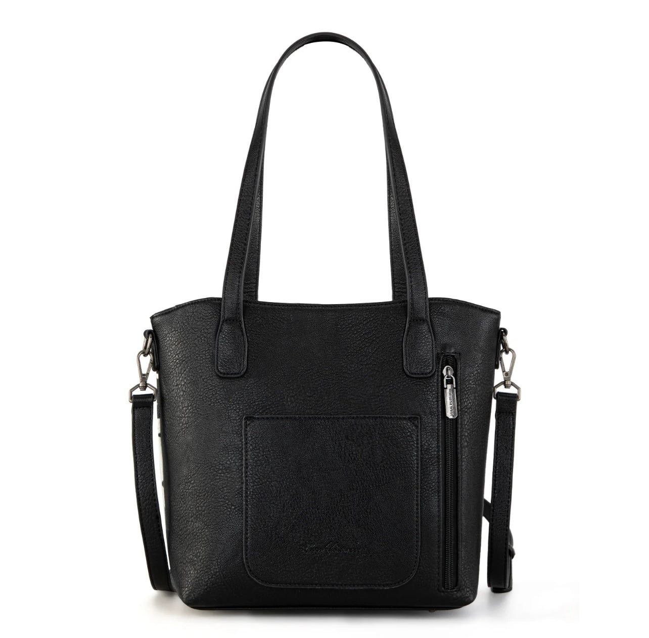 Montana West Tooled Collection Concealed Carry Tote/Crossbody - Black