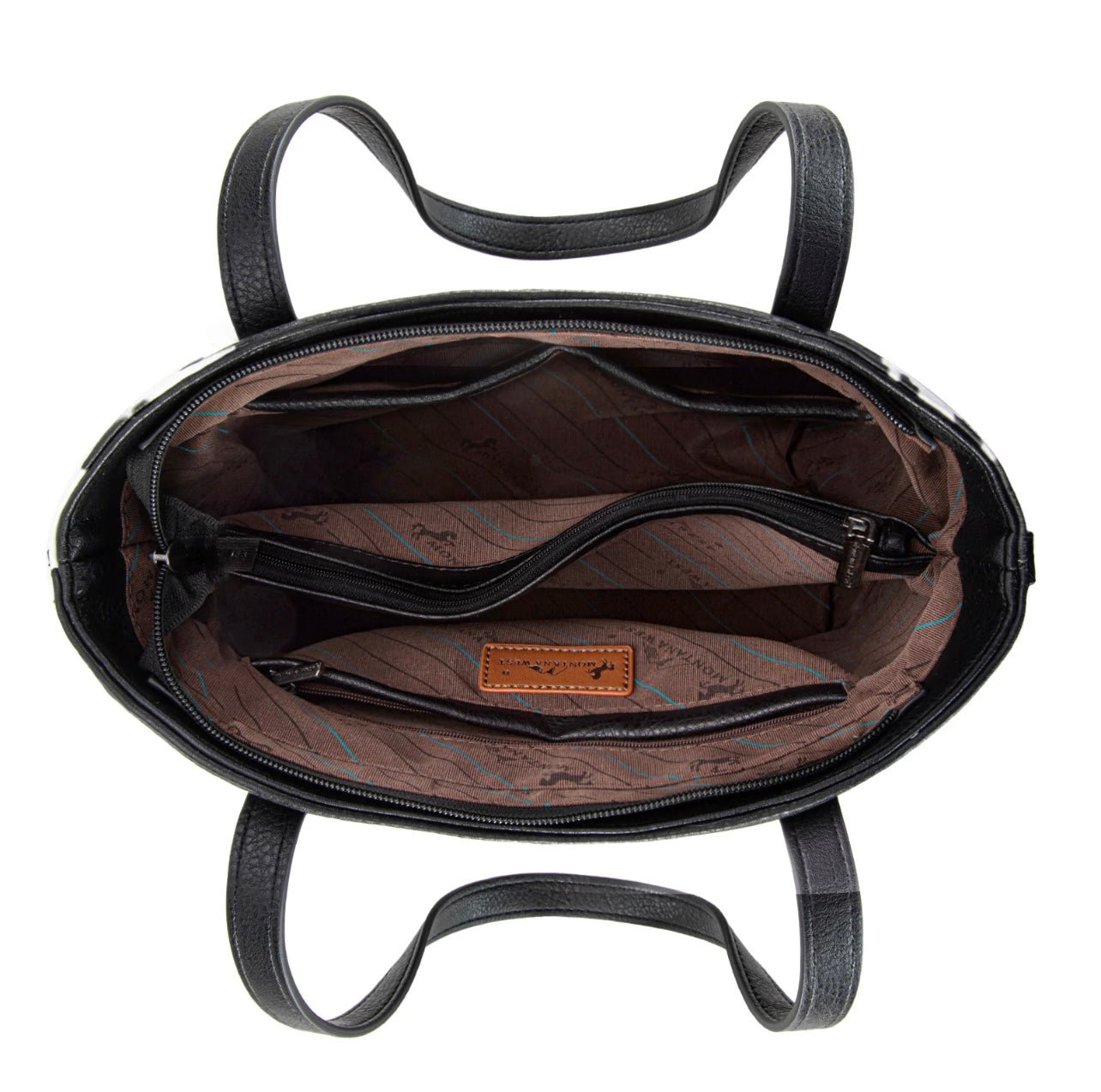 Montana West Tooled Collection Concealed Carry Tote/Crossbody - Black