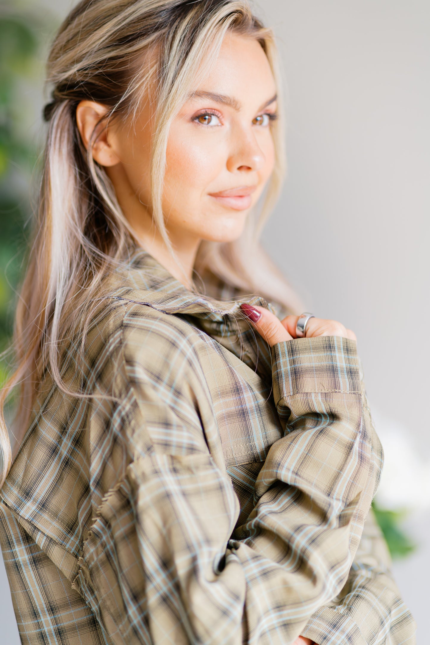 Pumpkin Pathways button down shirt