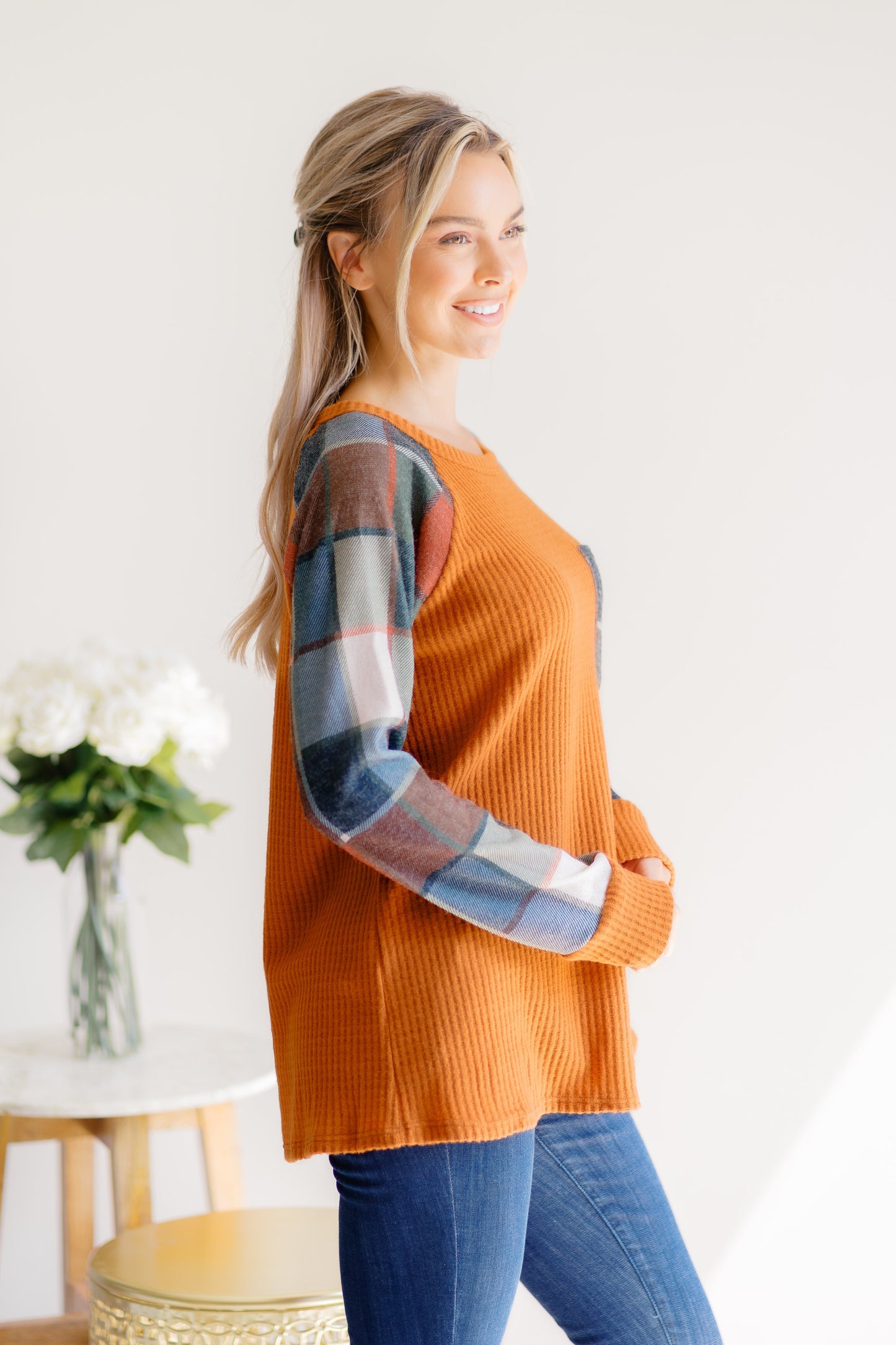 Heimish Plaid Intentions Top