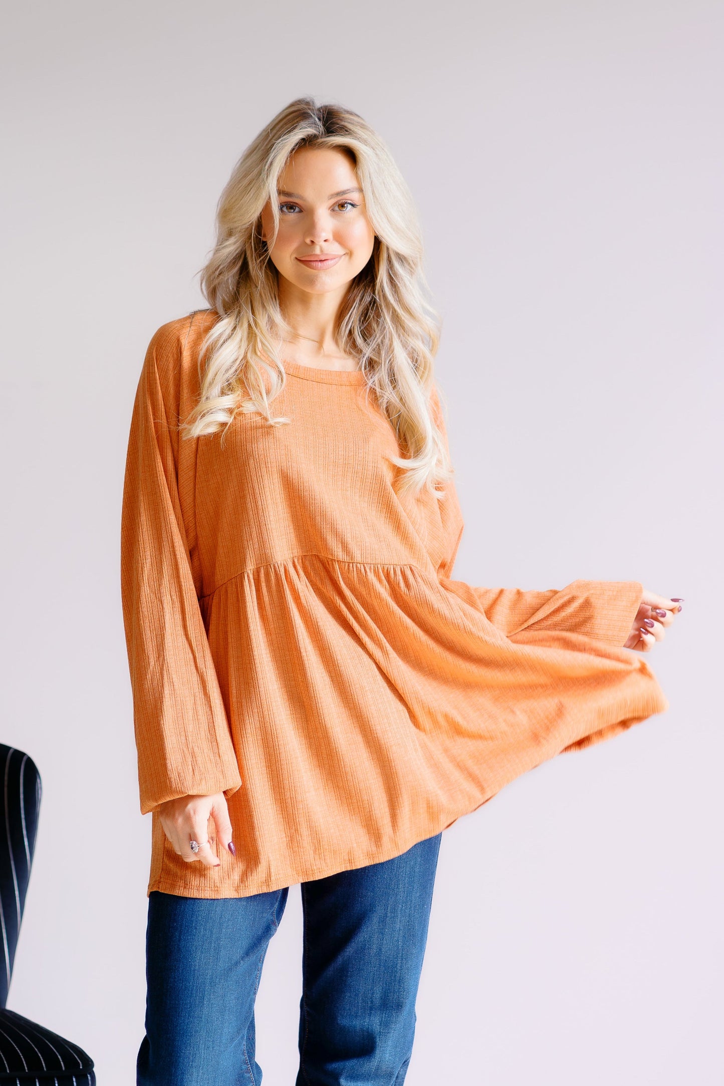 Heimish Pumpkin Charm Peplum