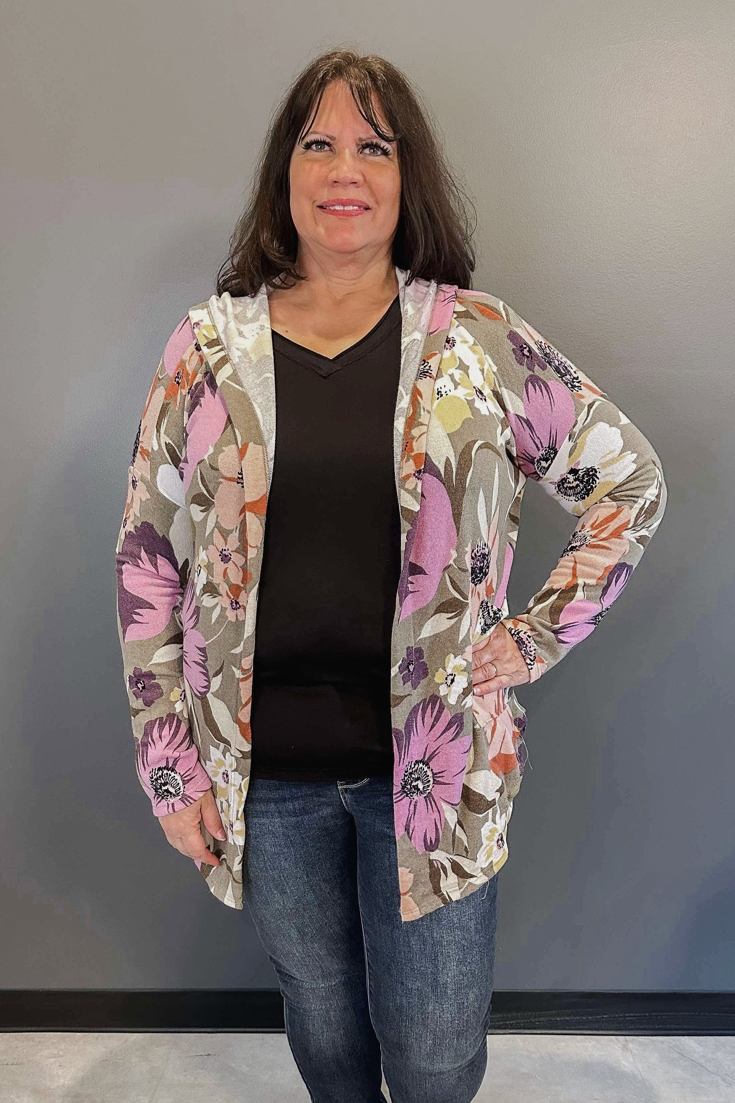 Heimish Pop Of Floral - Cardigan