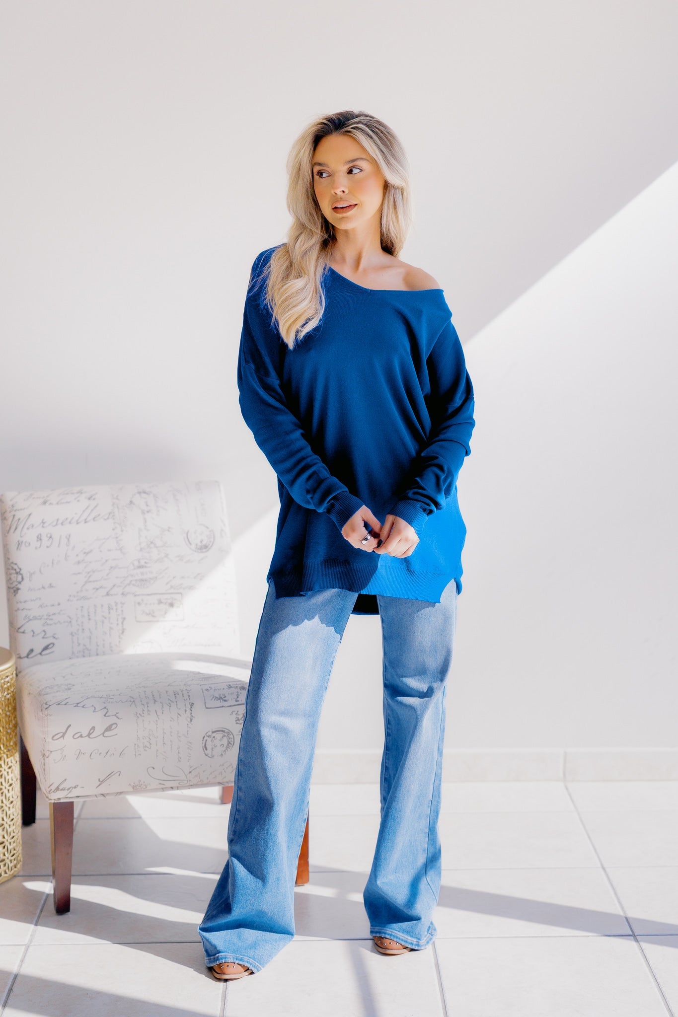 Sweet Lovely Royal Tide Sweater
