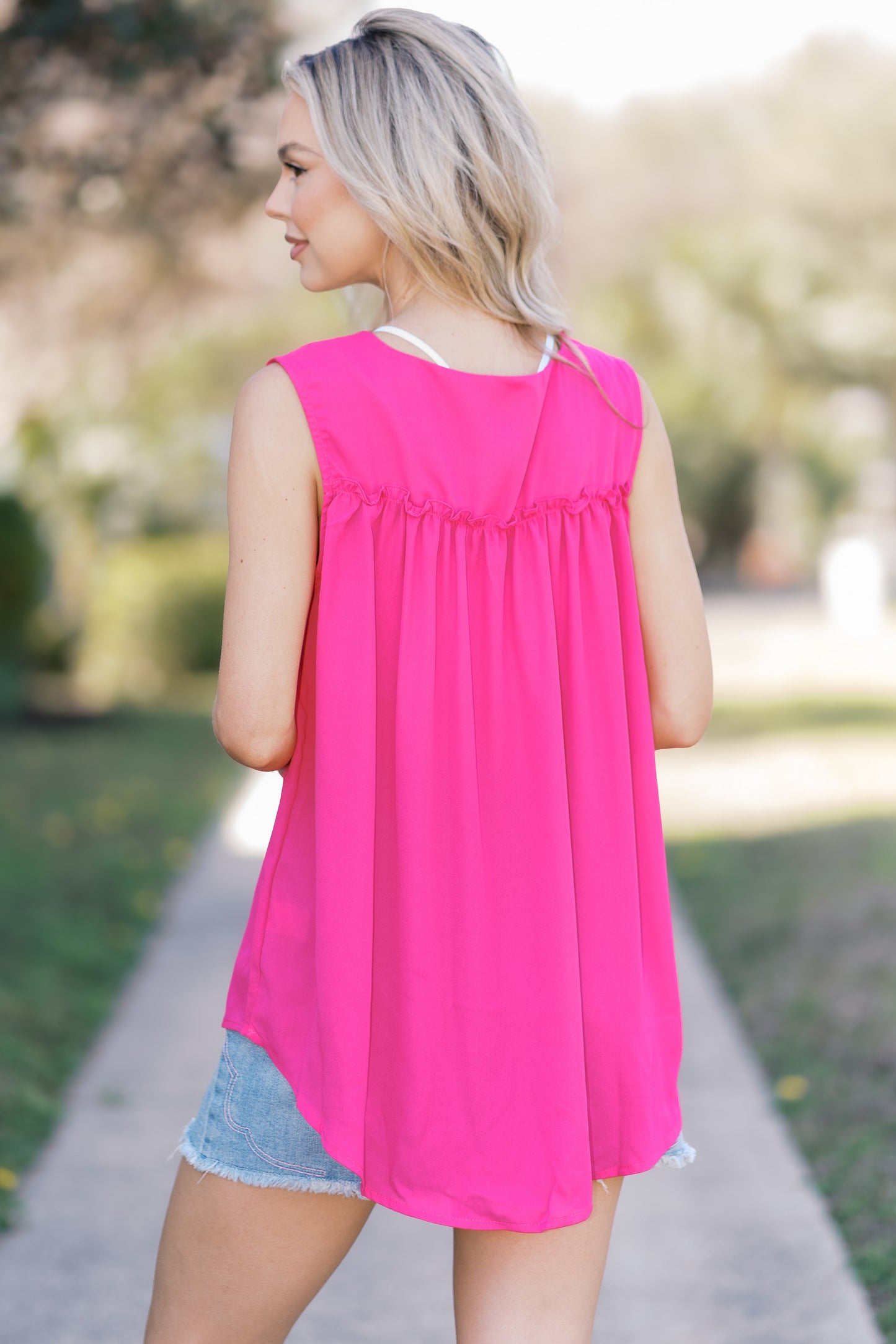 Jade By Jane Pink Petals Sleeveless Top