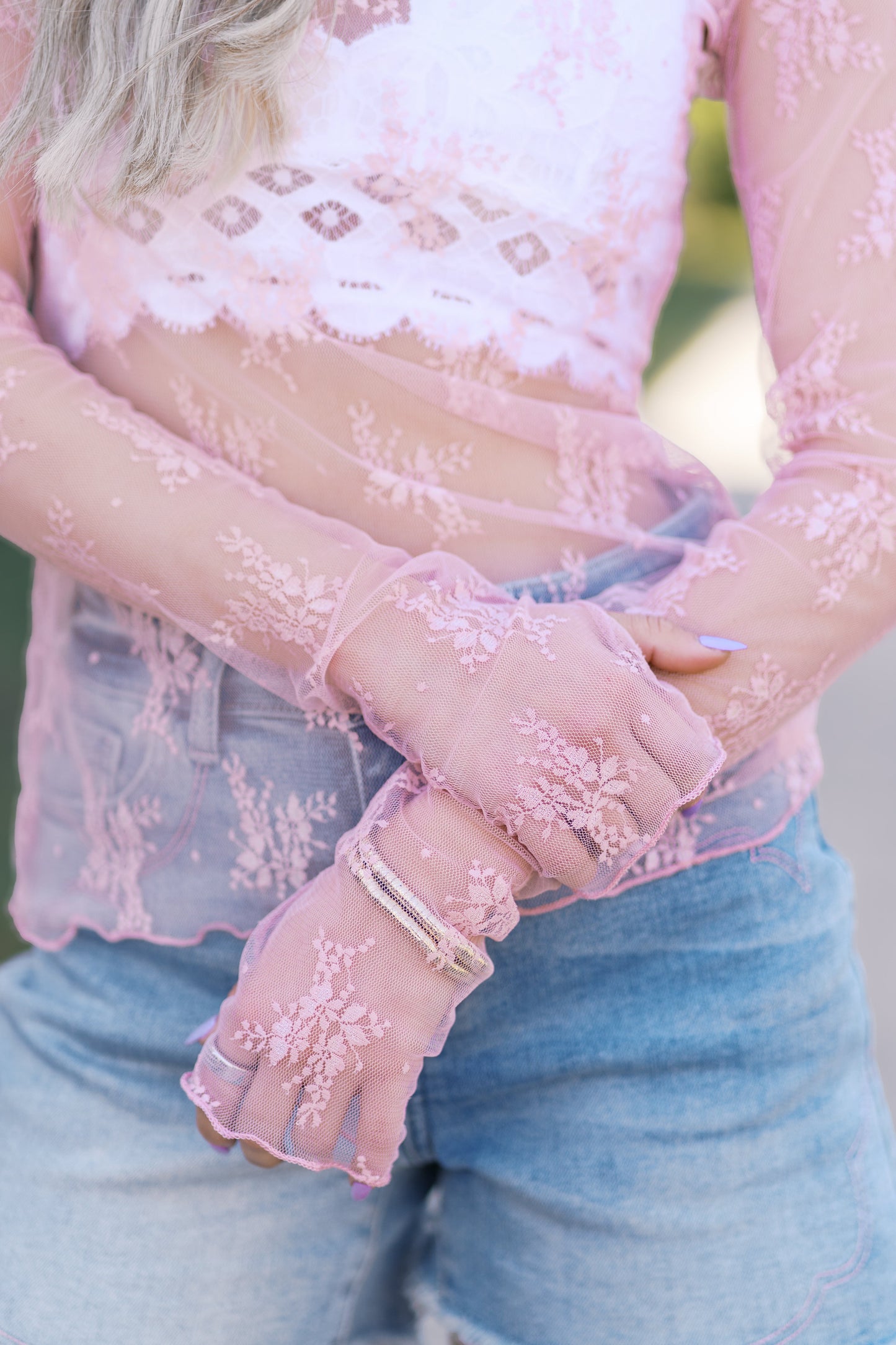 Sweet Genesis Pink Lace Embrace Top