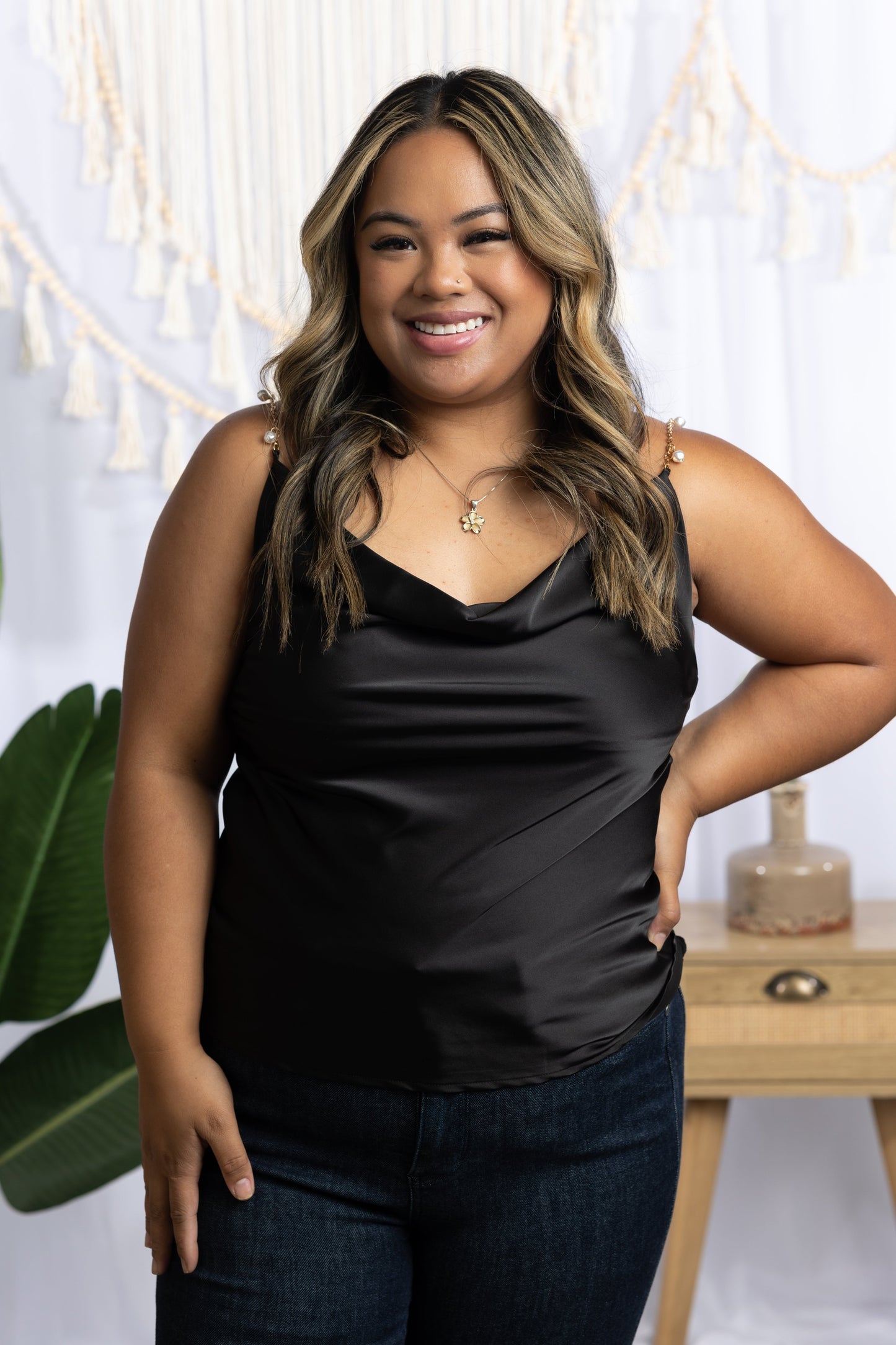 And The Why Satin & Pearls - Cami