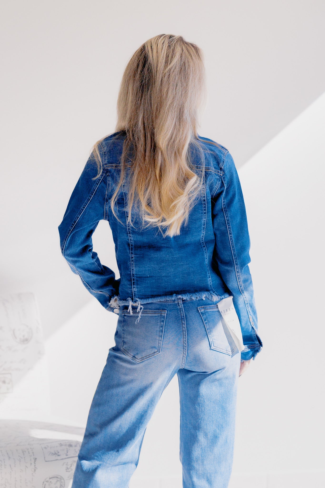 Risen Sea Spray Frayed Jacket