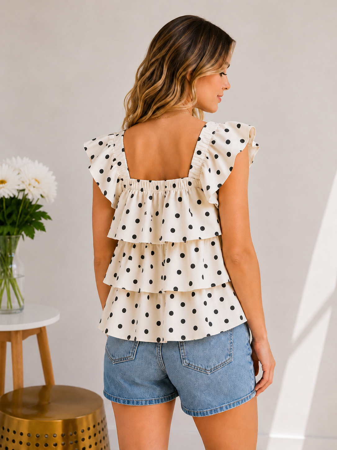 BiBi Sweet Talker Ruffle Blouse