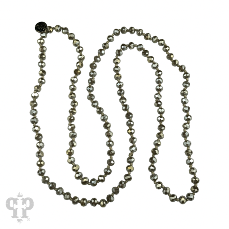 Pink Panache Small faceted bead knotted layering necklace