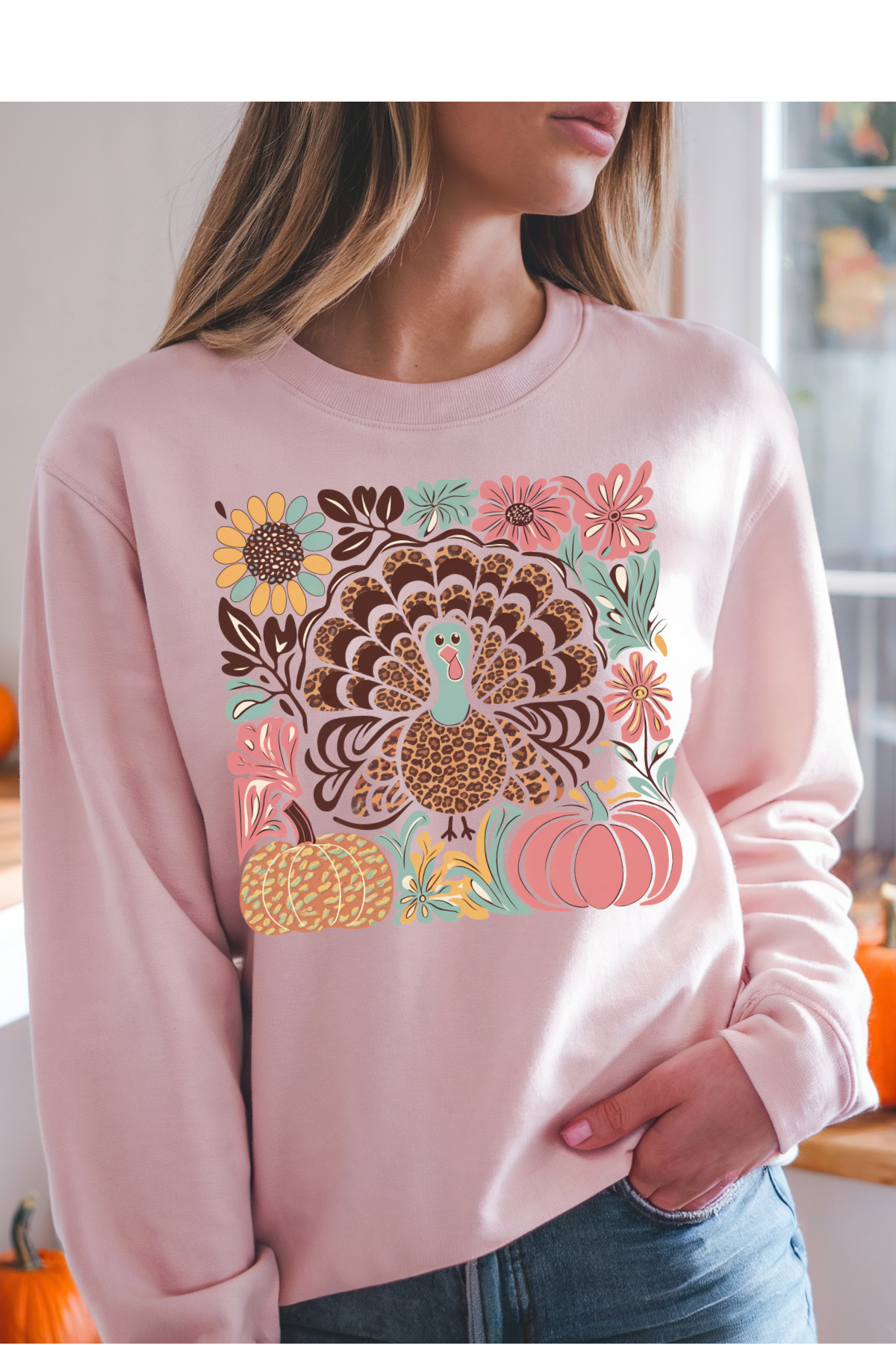 Floral Turkey Graphic Tee