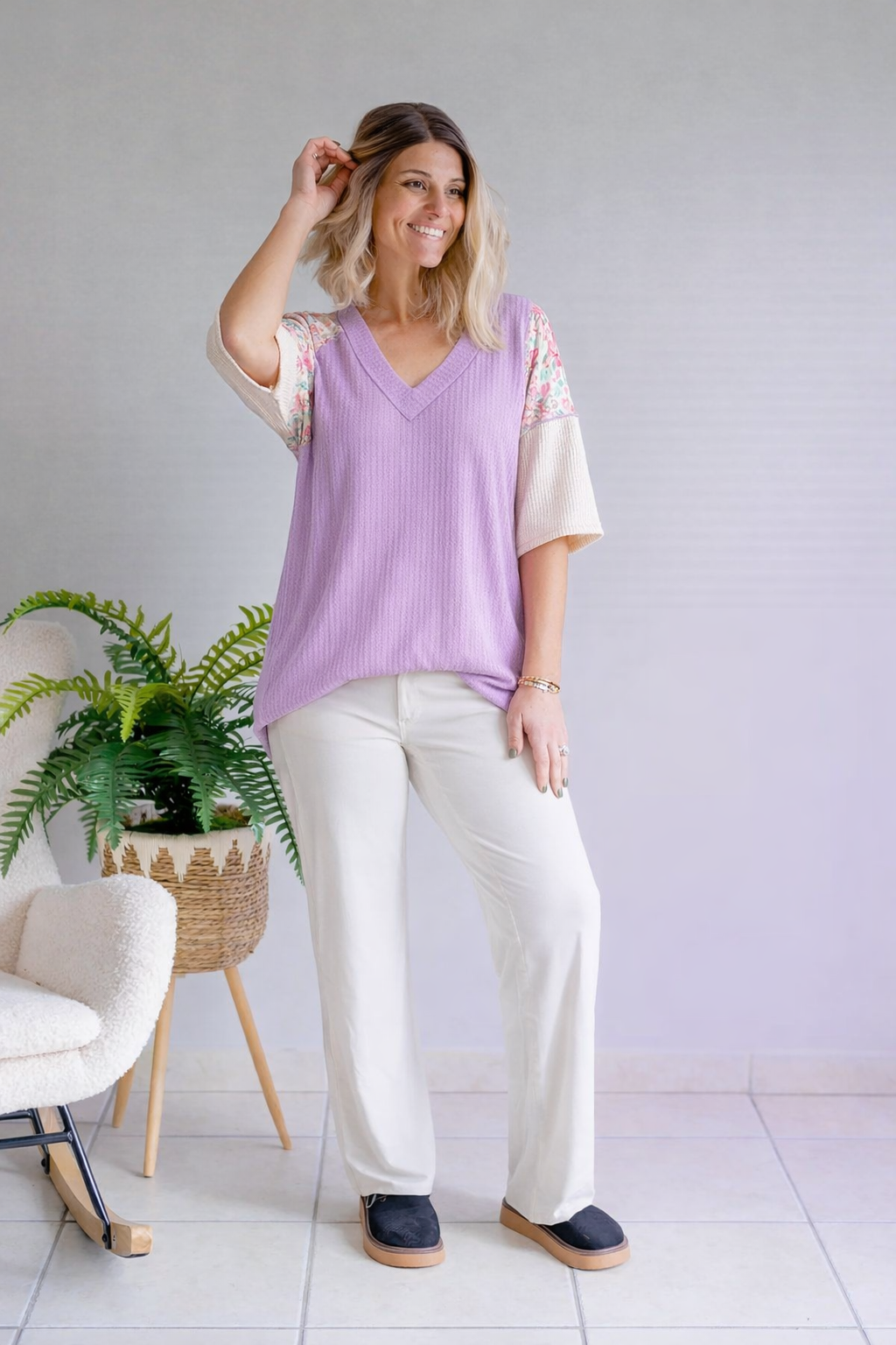 Heimish Petal Patchwork Top