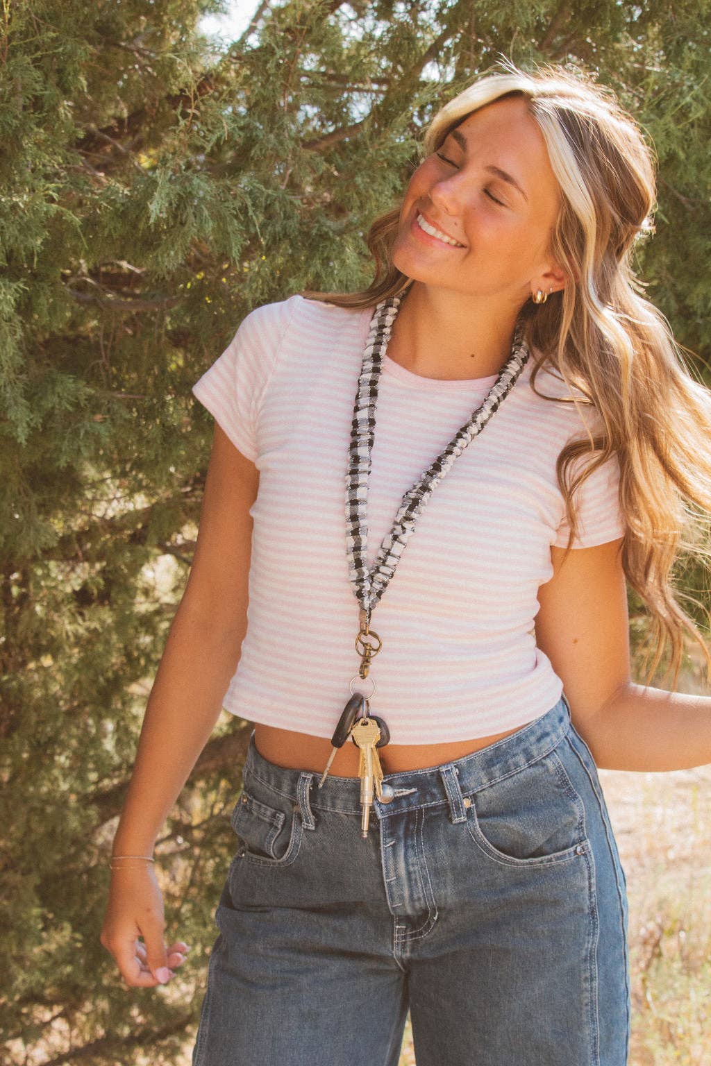 Andi Buffalo Check Lanyard