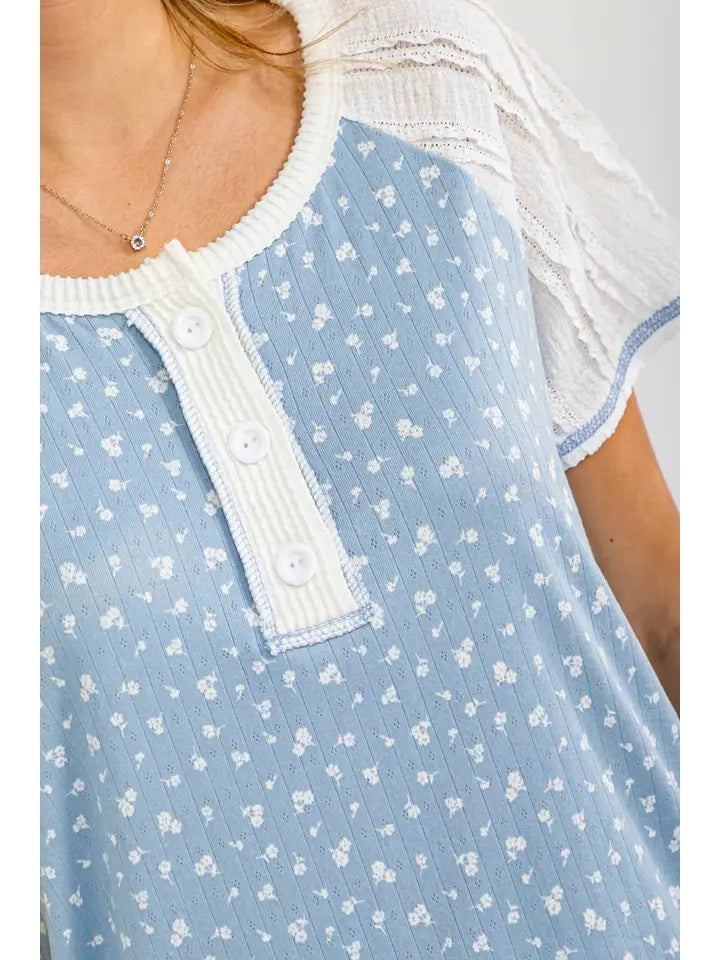 7th Ray Skyline Charm Top
