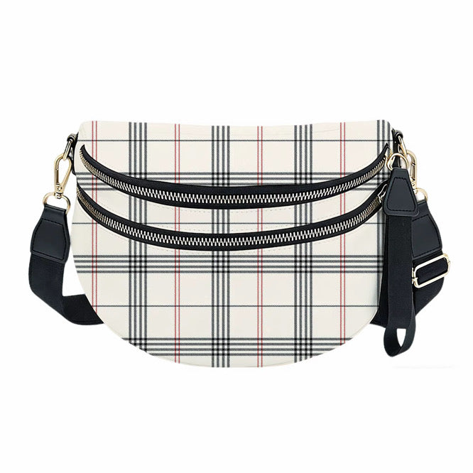 The Roni Nylon Crossbody - plaid