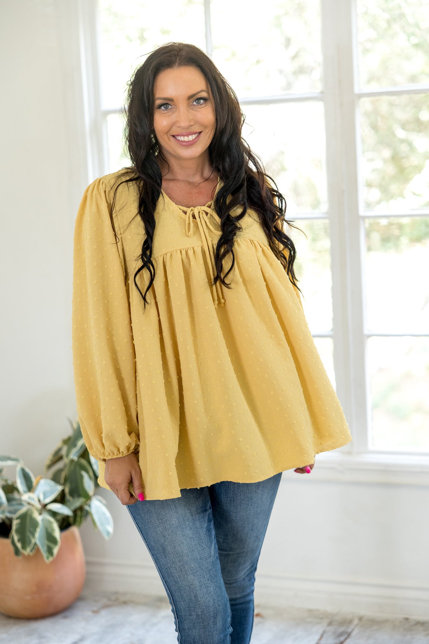 Lovely J Always Shine Babydoll Tunic