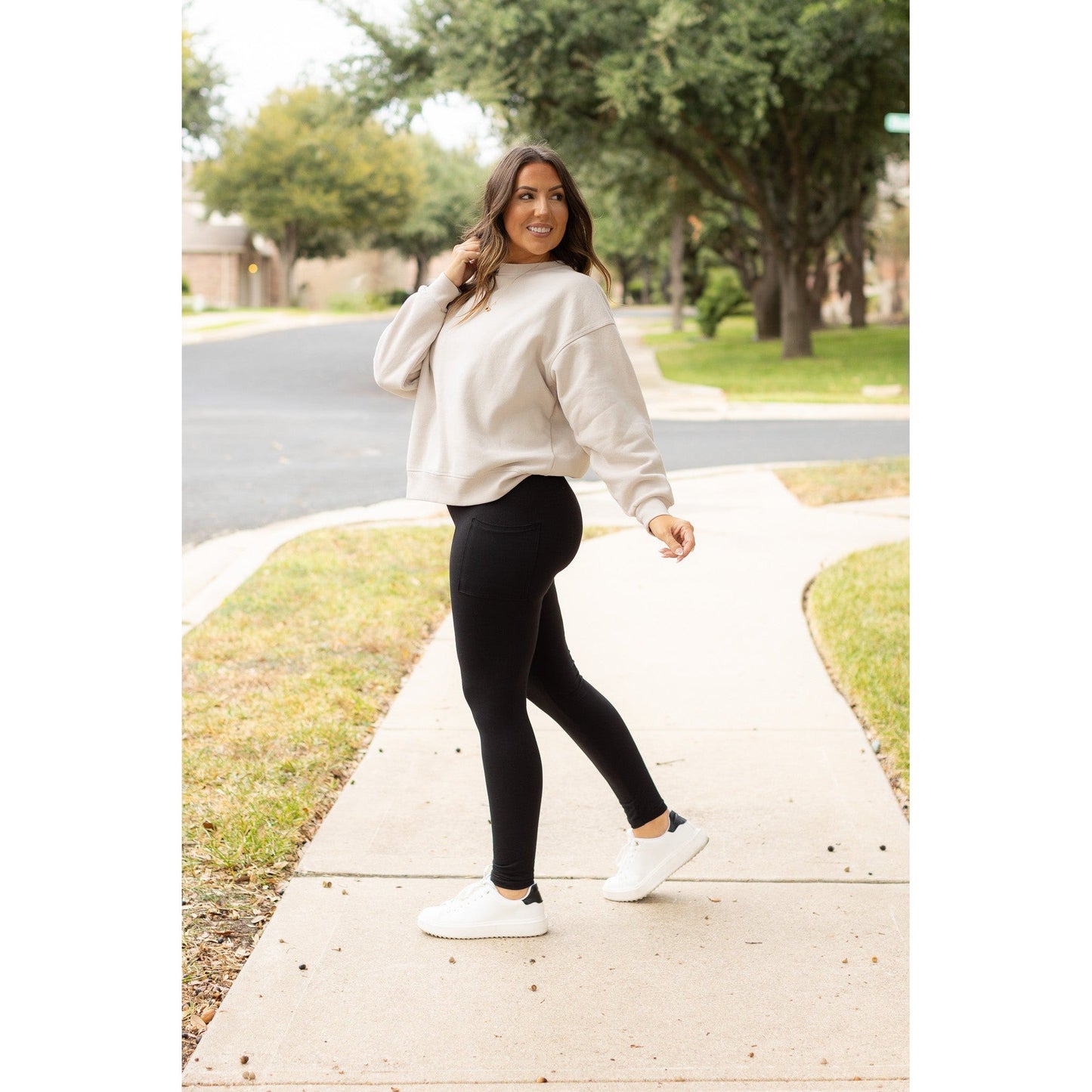 BLACK FULL-LENGTH Leggings with POCKET  - Luxe Leggings by Julia Rose®