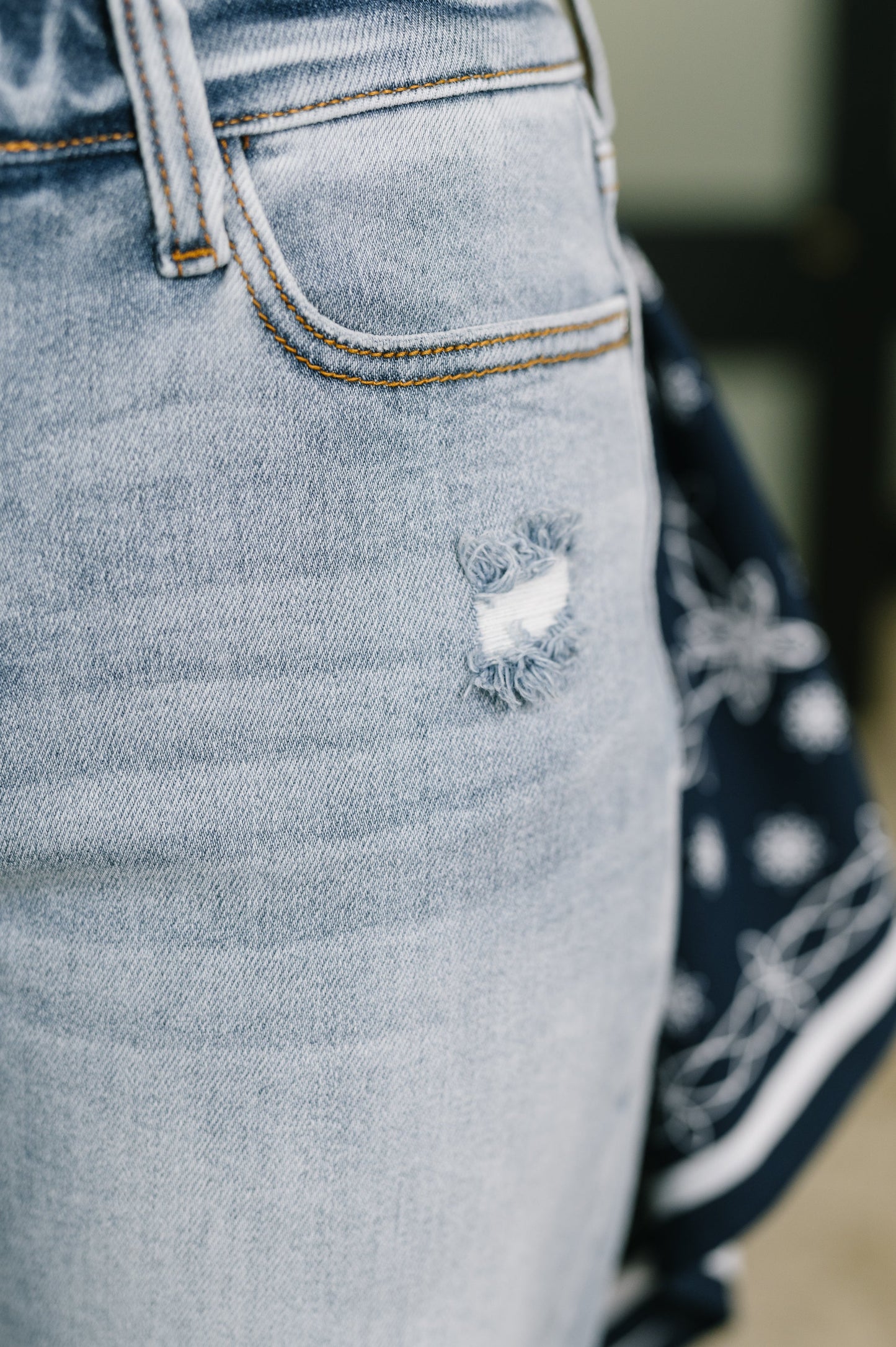 Alex Mid Rise Boyfriend Jean with Bandana Loop by Judy Blue