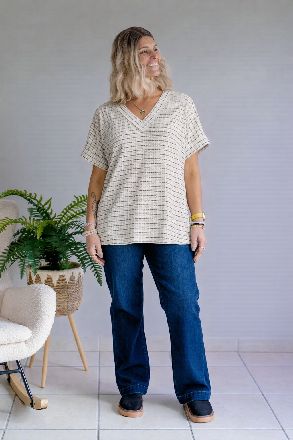 Heimish Ash & Light Knit Top