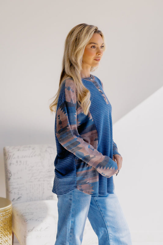 Sew In Love Aztec Waves Long Sleeve