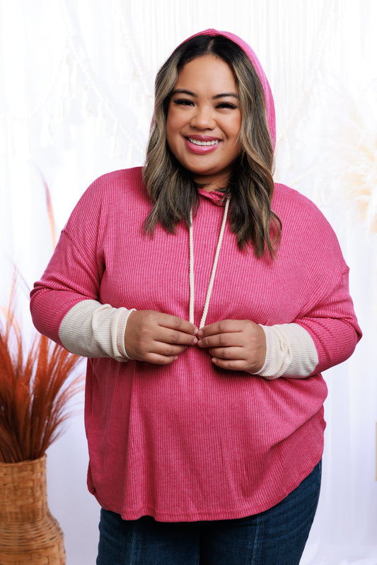 Sew In Love Bella - Fuchsia Thumbhole Hoodie