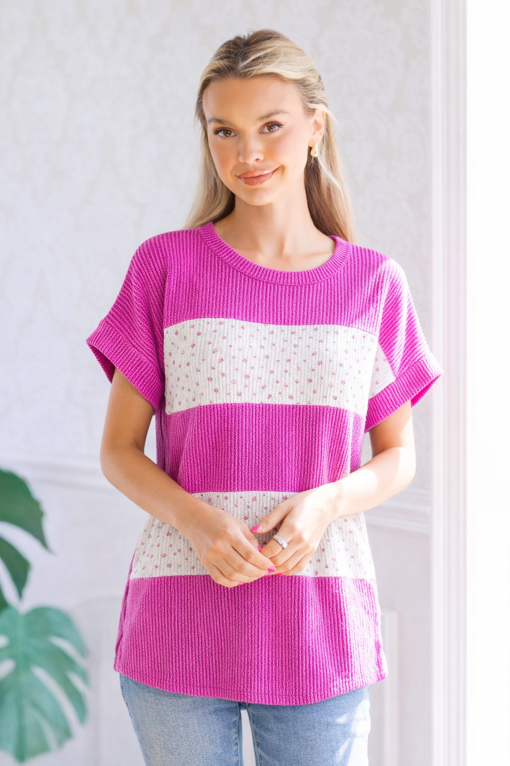 7th Ray Bloom Drift Side Slit Top