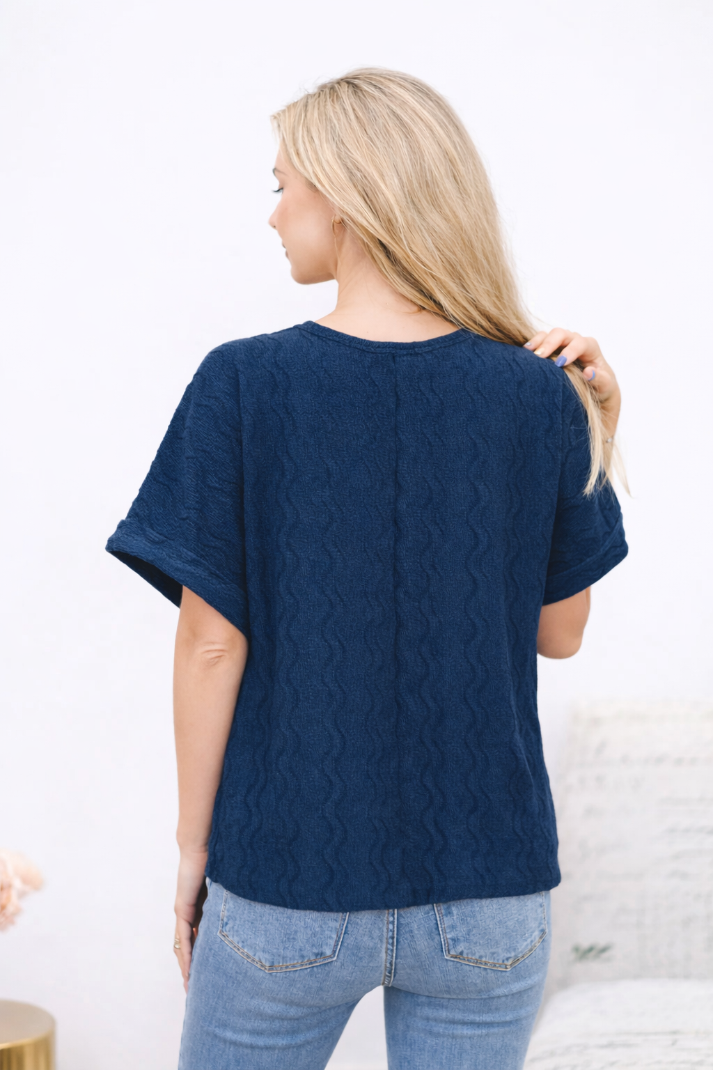 Dear Scarlett Blue Hour Woven Top