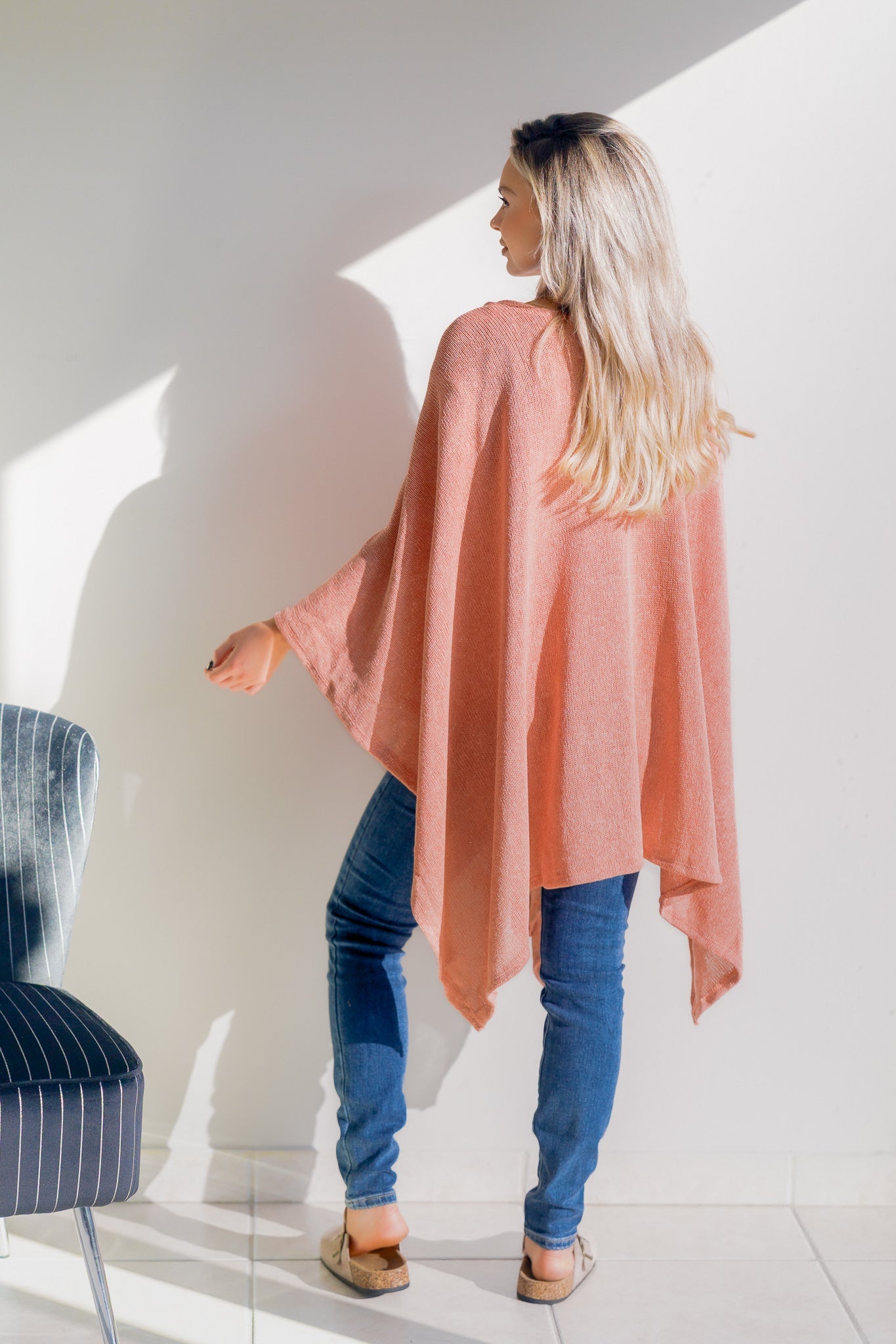 Dear Scarlett Blush Whisper Poncho