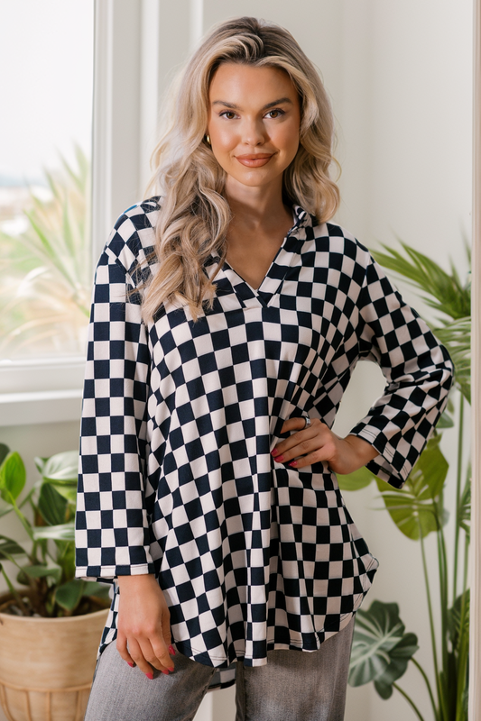 Click Puff Checkmate Babe Top
