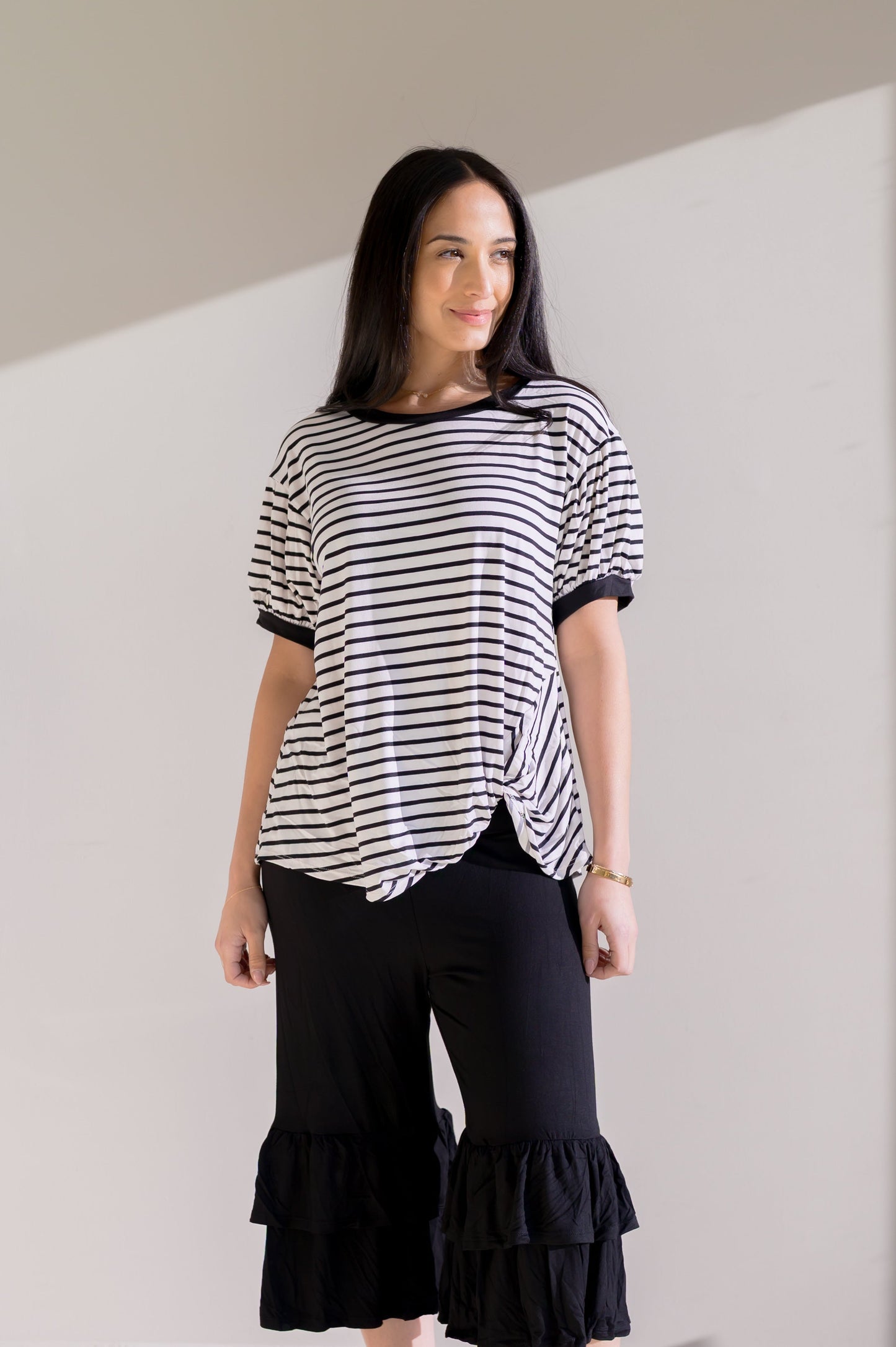 Emerald Drifted Spring Stripe Top