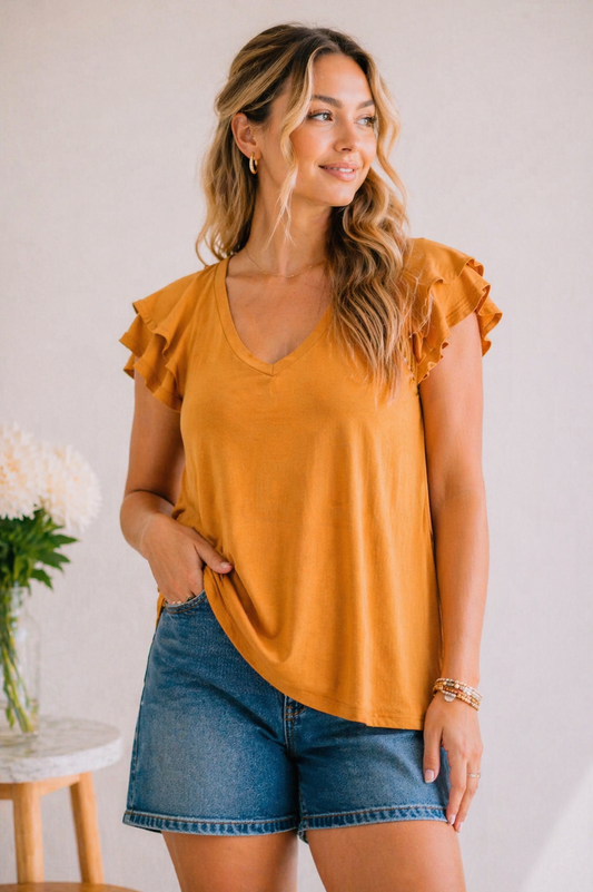 Shopin LA Dubai Double Ruffle Top