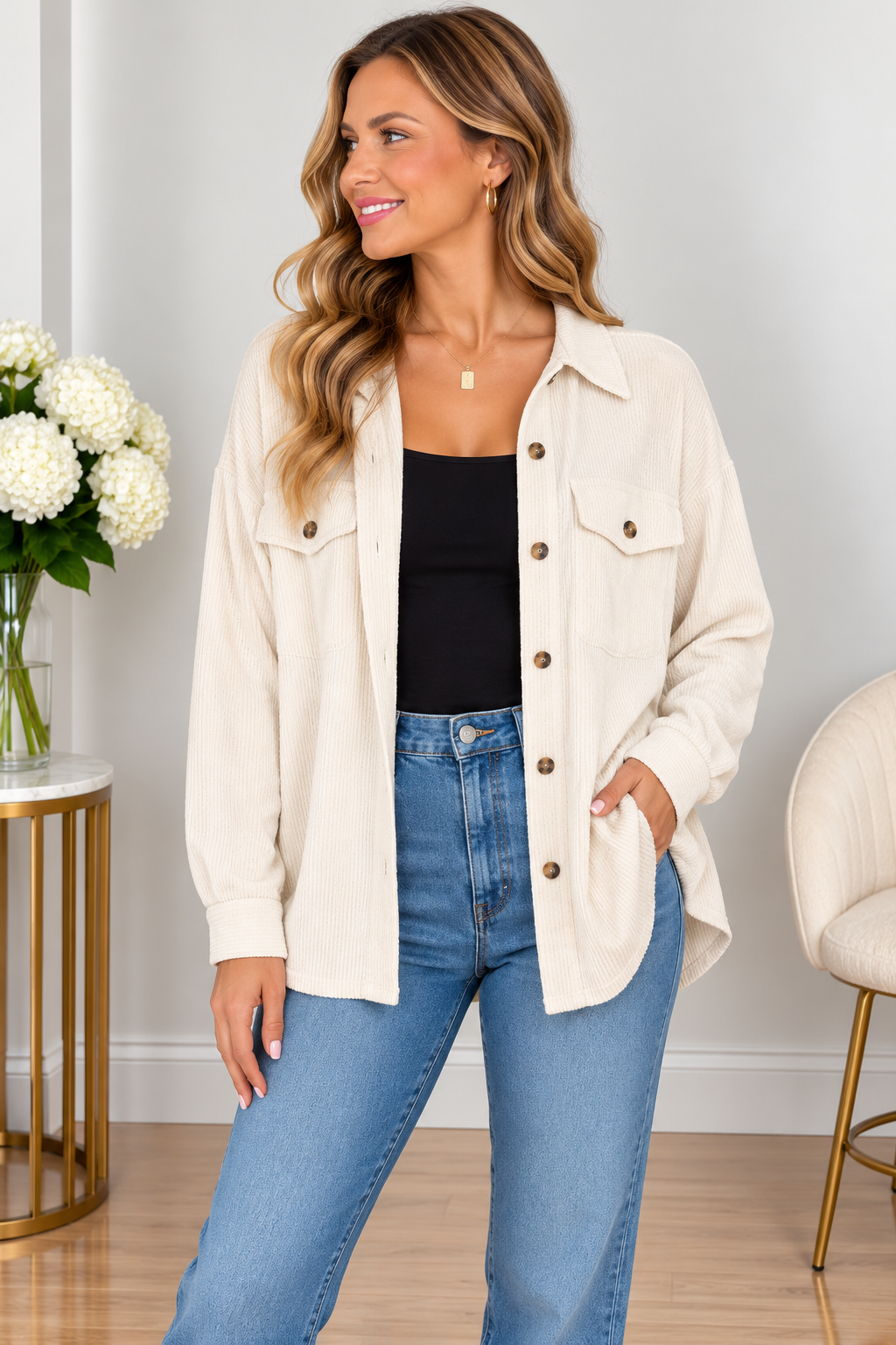 7th Ray Easy Layers Shacket