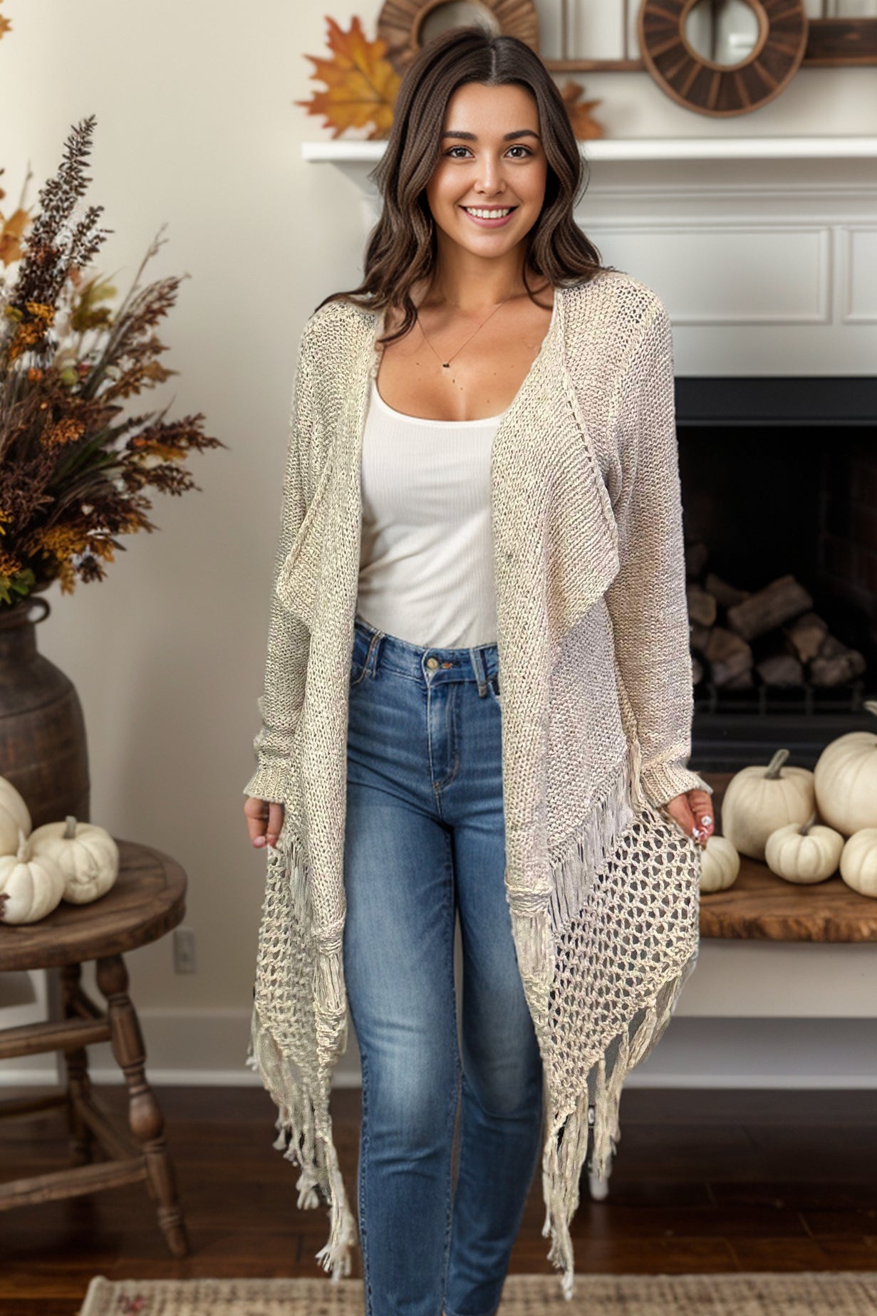 Jade By Jane Fringed Life - Cardigan