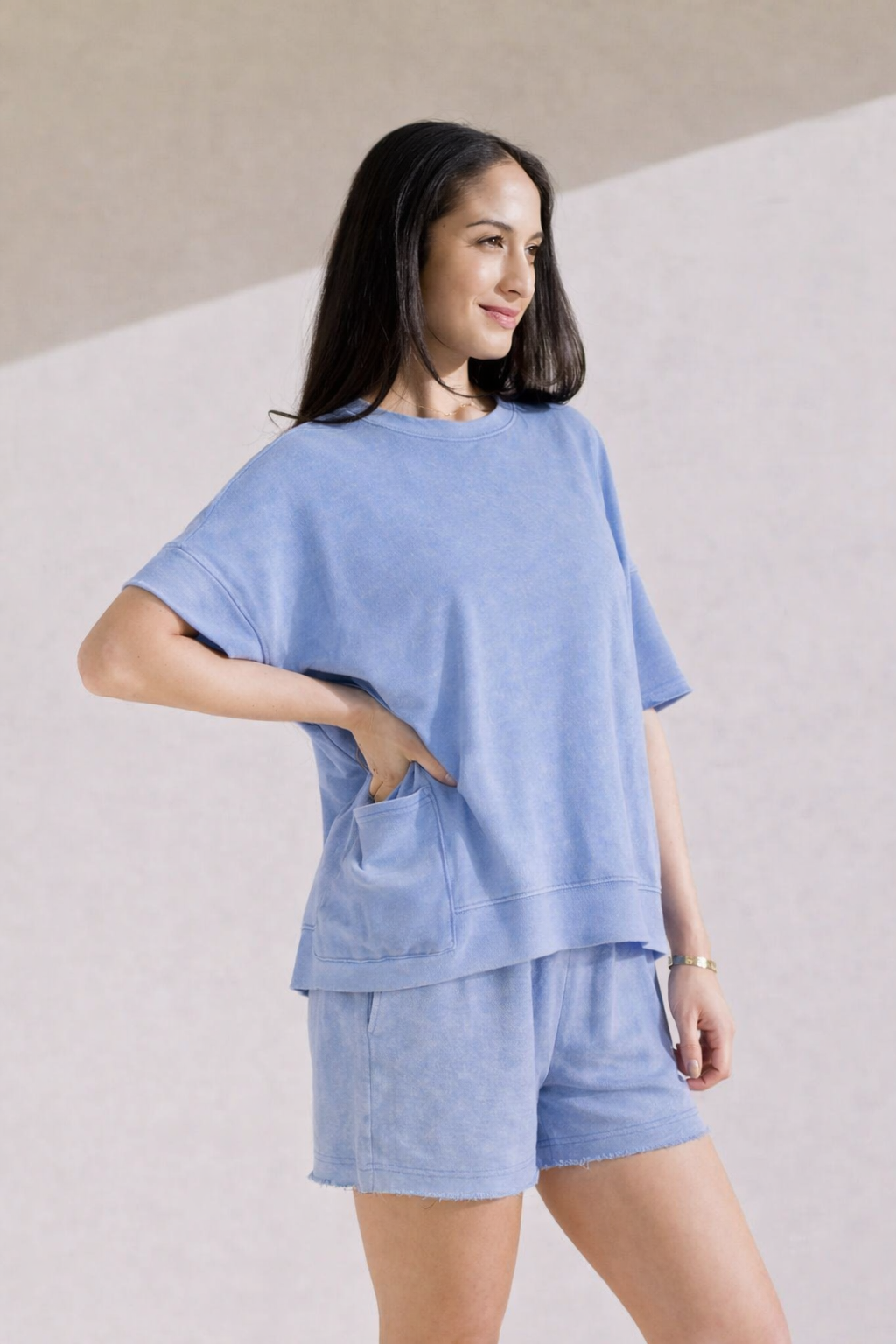 Very J Harbor Mist Short Set