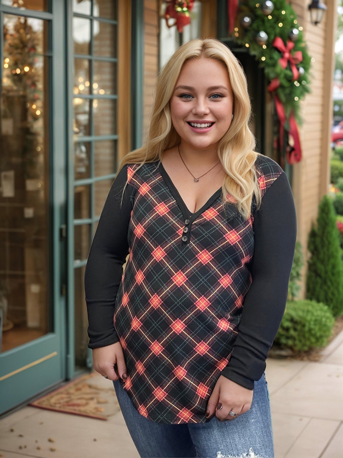 A. Gain Holly Jolly Plaid Pullover