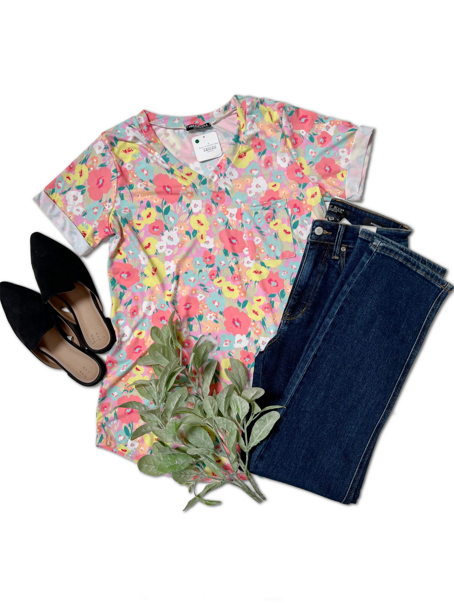 Heimish Poppin' in Floral Short Sleeve