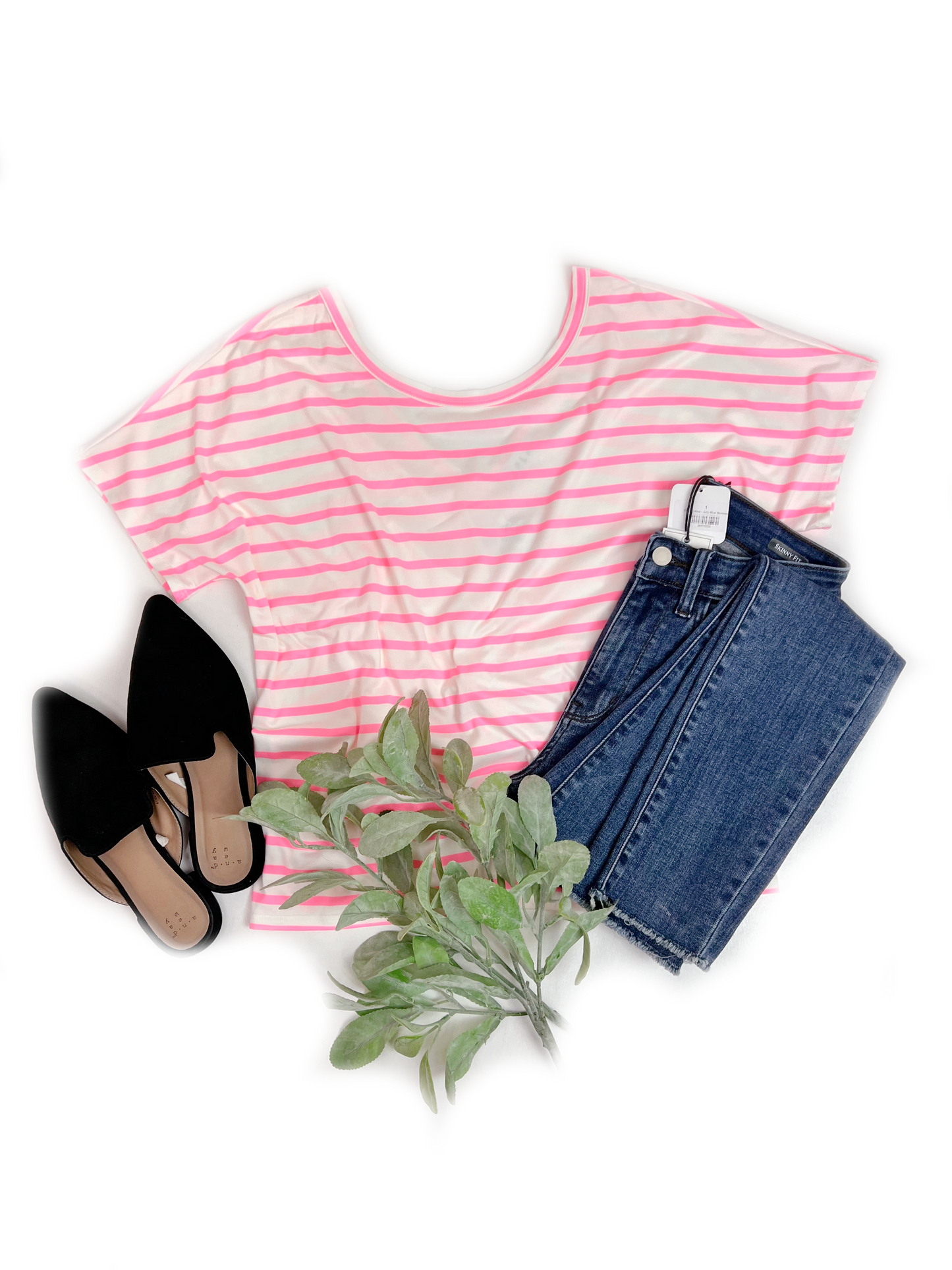 Shopin LA Bubblegum Stripes Twist Back Tee