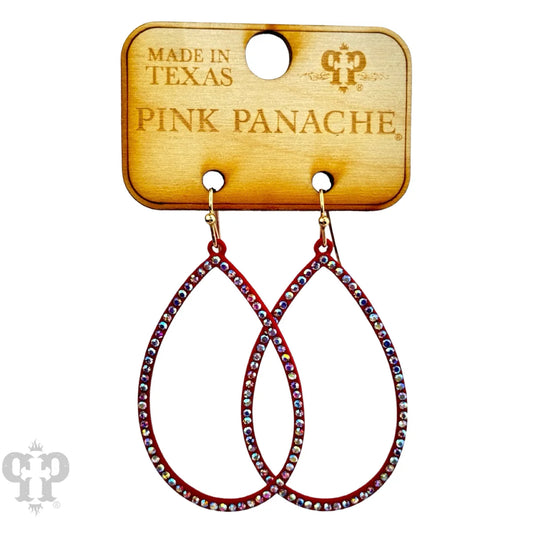 Pink Panache Rhinestone Teardrop earring